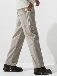 JOHNSON LINE HEAT WIDE TUCK PANTS / RC42-ST-009HWT / 裏起毛ジョンソンラインワイドタックパンツ / グレー×ホワイト (10月下旬入荷予定)
