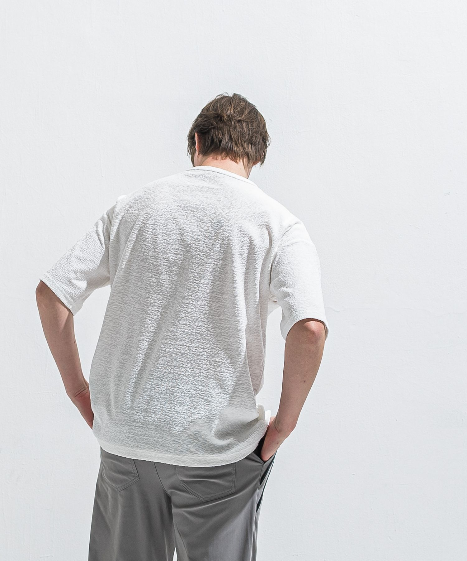 PILE OVER TEE / RC40-T-002 / パイルポケットビッグTシャツ / ホワイト (4月中旬入荷予定)