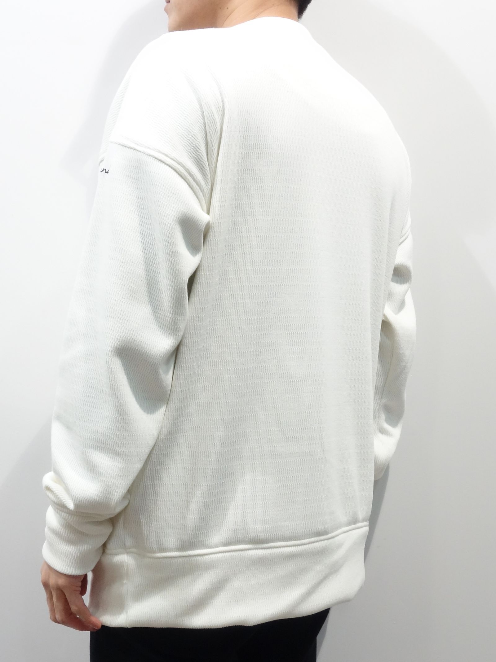 VELOURS FLEECE THERMAL LOOSE TRAINER / RC38-C-002 / 裏起毛サーマルトレーナー / ホワイト (10月中旬入荷予定)