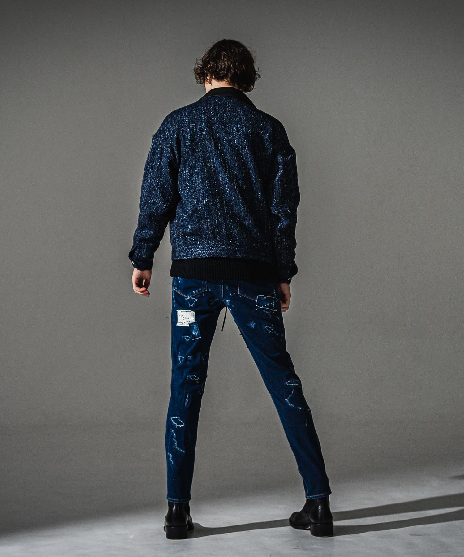 MICK DENIM JERSEY / BASIC-ST-020 / デニムジャージテーパードパンツ / ダークインディゴリメイク (9月上旬入荷予定)