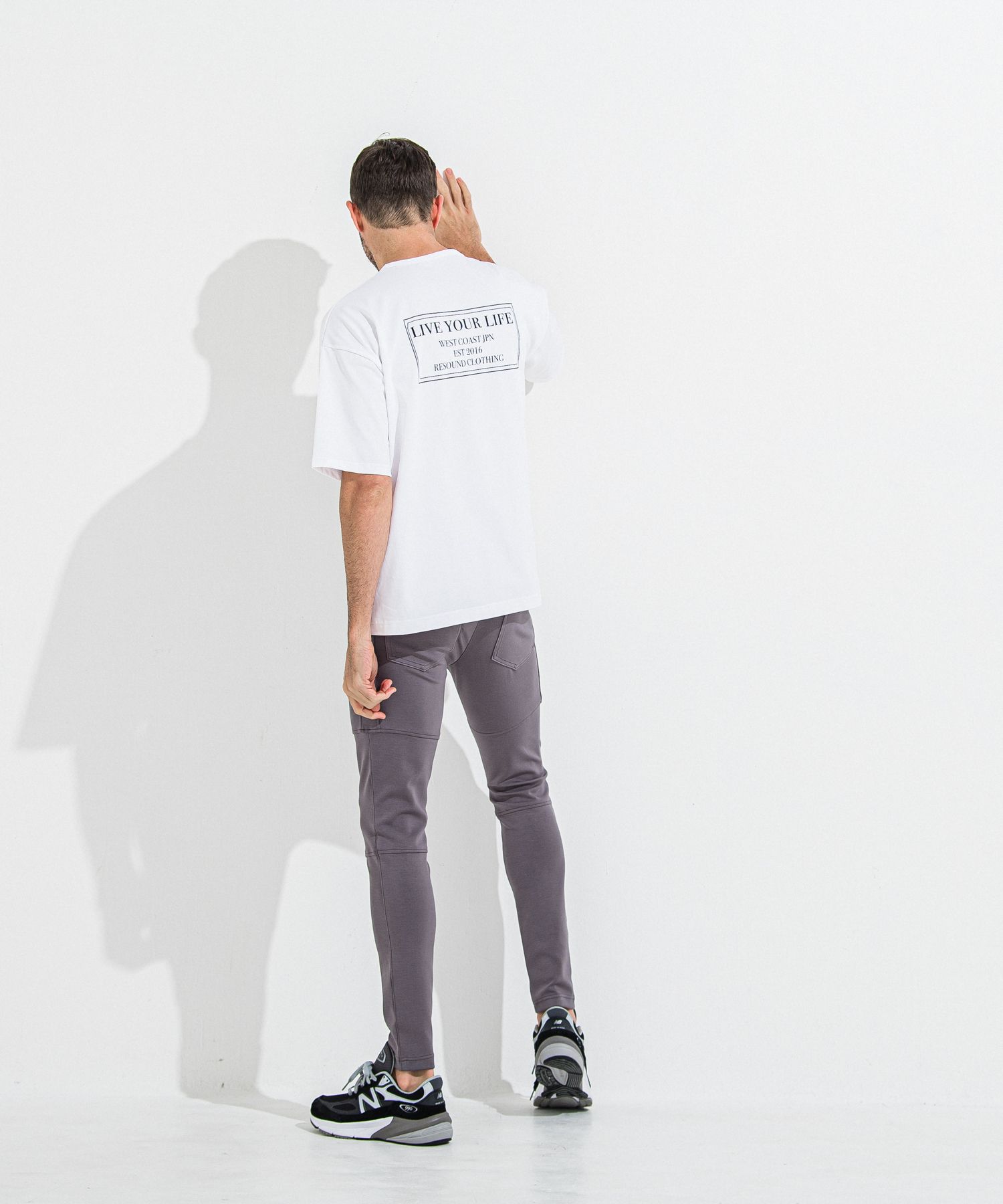 CREW OVER TEE / RC36-T-007 / バックプリントビッグTシャツ / ホワイト