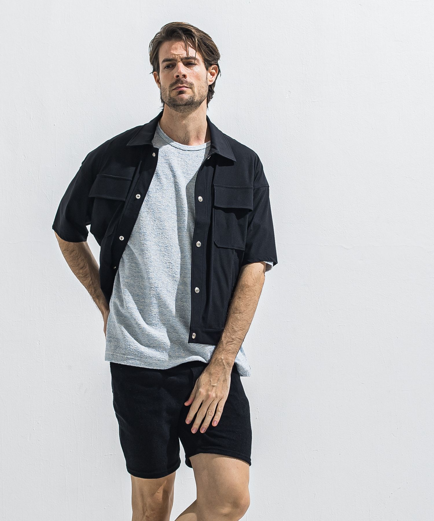 CPO HAFE SHIRTS JK / RC40-SH-003 / 半袖ナイロンCPOジャケット / ブラック (5月上旬入荷予定)