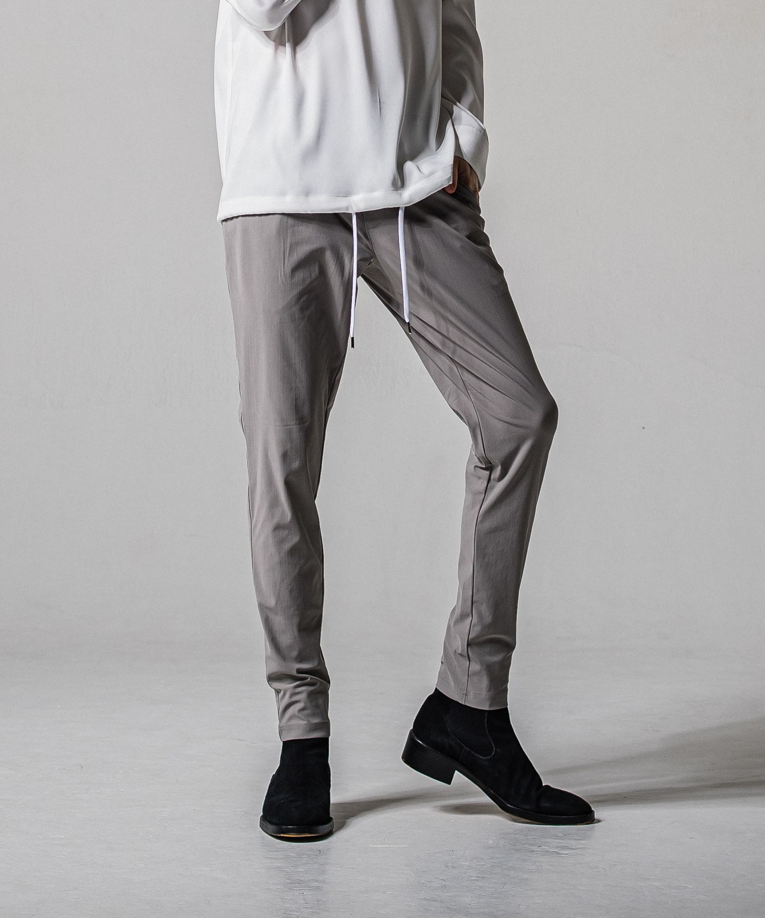 CHRIS EASY TUCK PANTS / RC39-ST-016T / ナイロンイージータックパンツ / グレー (3月上旬入荷予定)