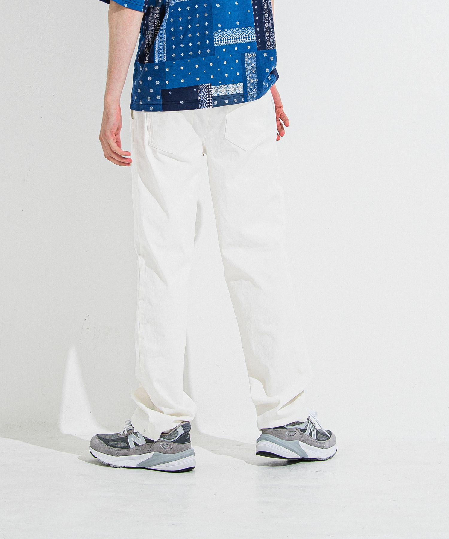 DENIM JERSEY WIDE PT / RC36-ST-016WTD / ライトオンスデニムジャージワイドパンツ / ホワイト