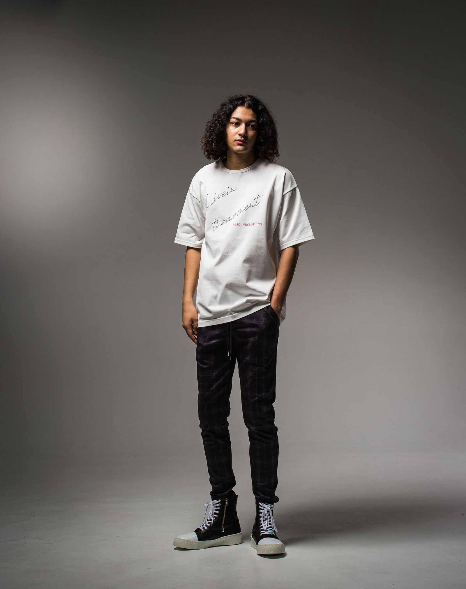 LIVE IN THE MORMENT LOOSE TEE / RC23-T-003 / プリントビッグTシャツ