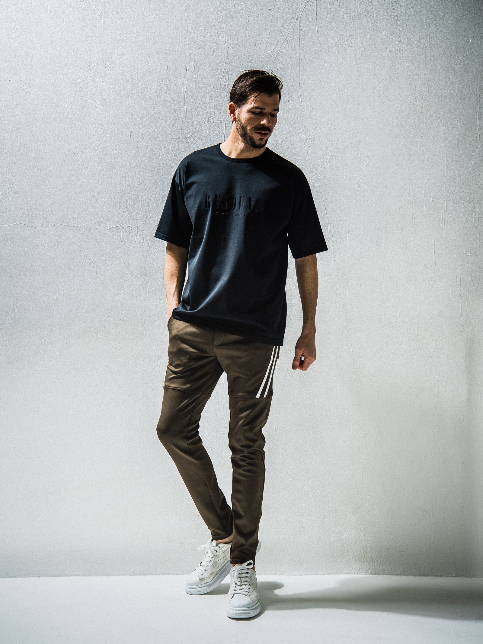 【関税込み】Rhude ラウンジパンツ ラウンジドレス Loungedress タックワイドパンツ （BK