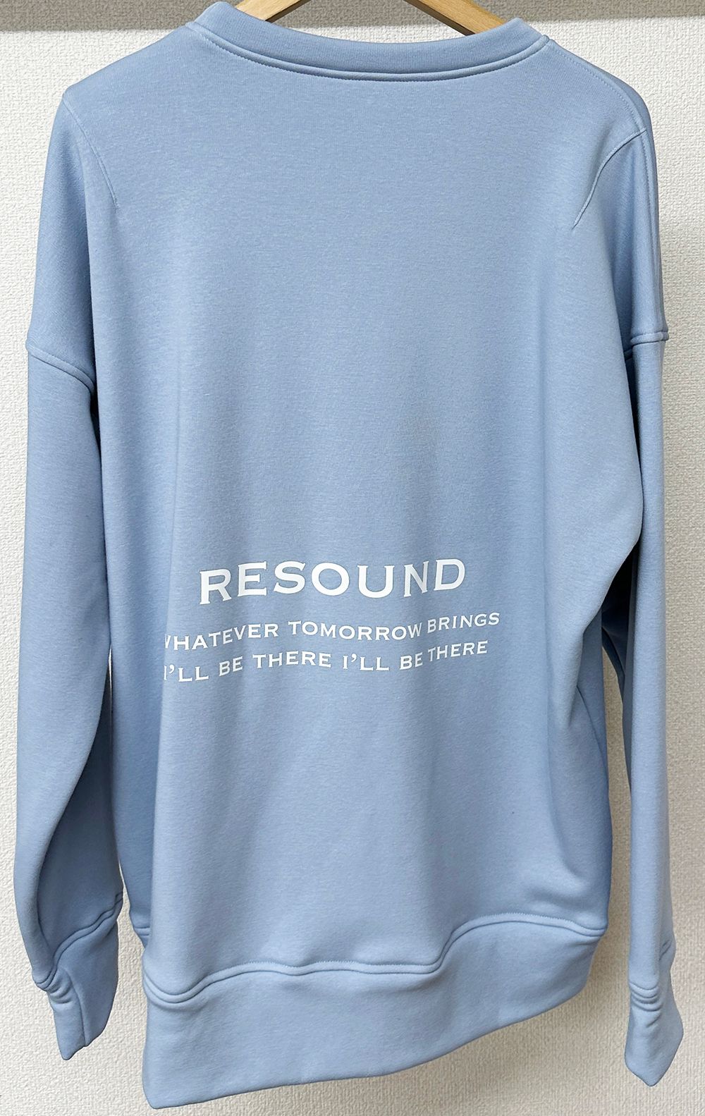 ID BACKROGO VELOURS FLEECE DROP TRAINER / RC30-C-003 / 裏起毛バックロゴトレーナー / サックス