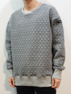 GEOMETRIC PATTERN DROP TRAINER / RC27-C-006 / 幾何学模様トレーナー / グレー