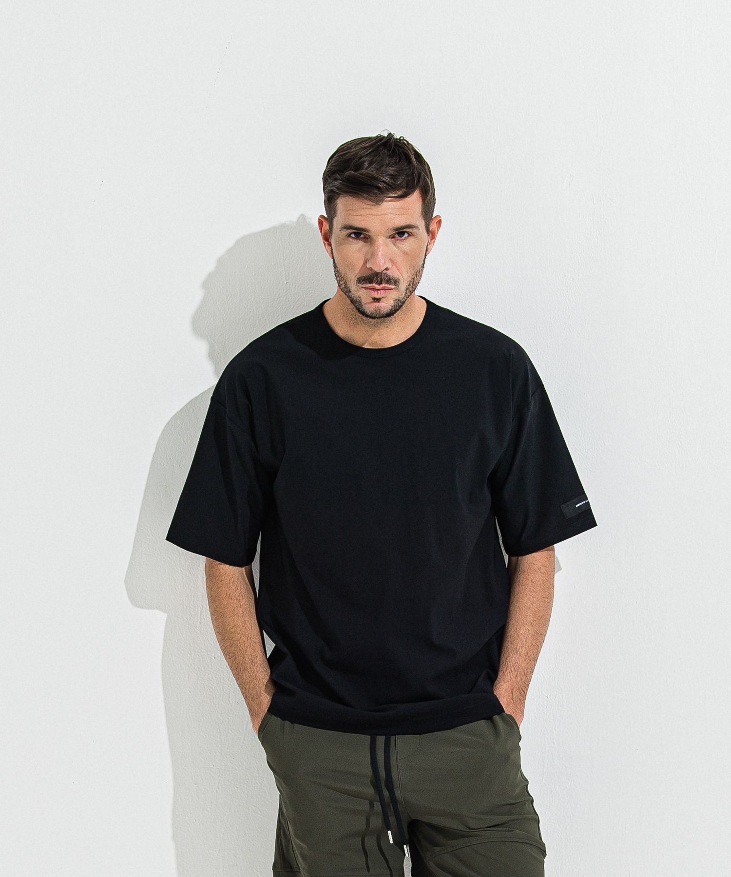 NYLON OVER T / RC36-T-003 / ナイロンビッグTシャツ / ブラック