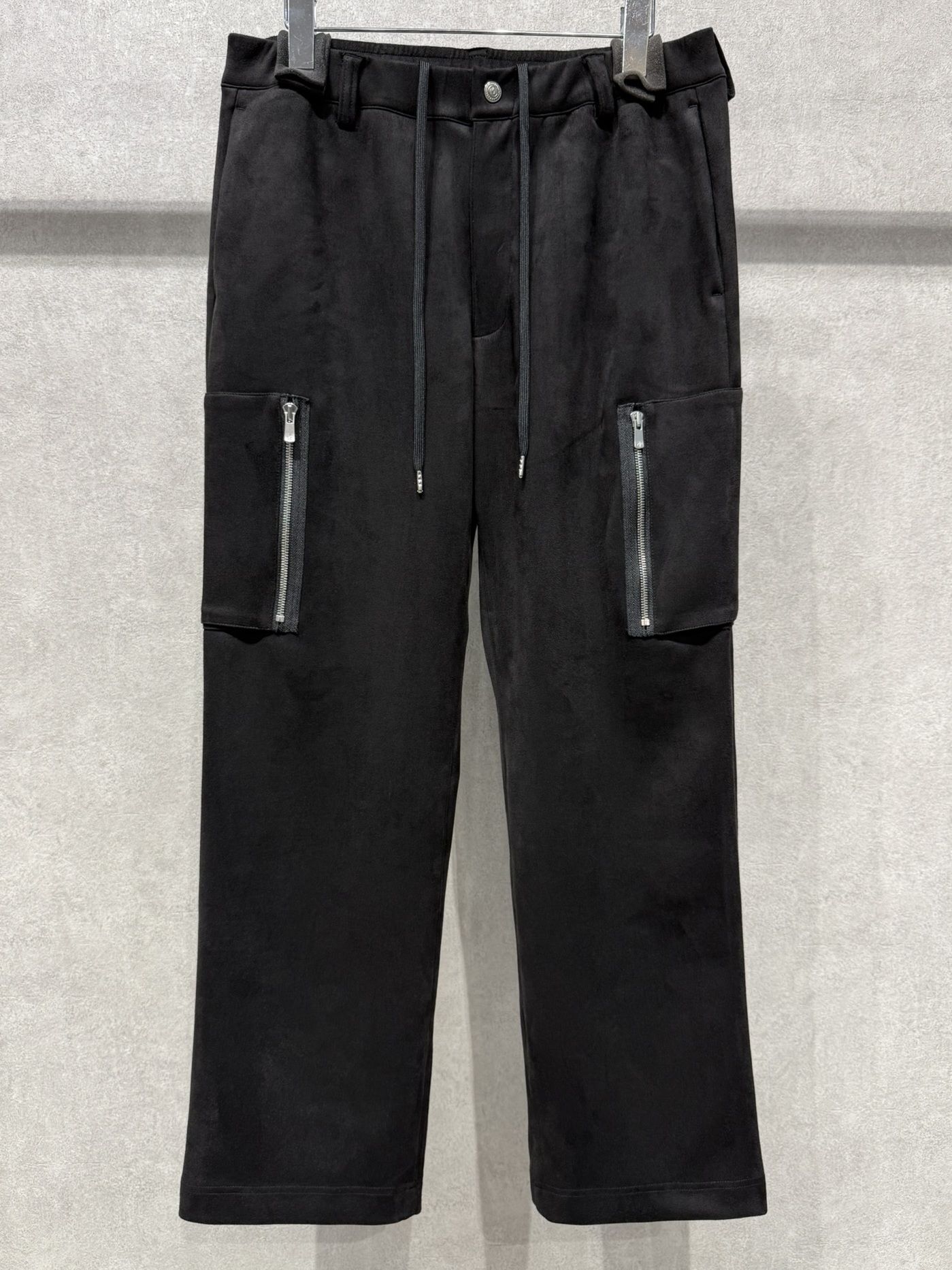 DAVID CARGO PANTS / RC38-ST-040 / スエードワイドカーゴパンツ / ブラック