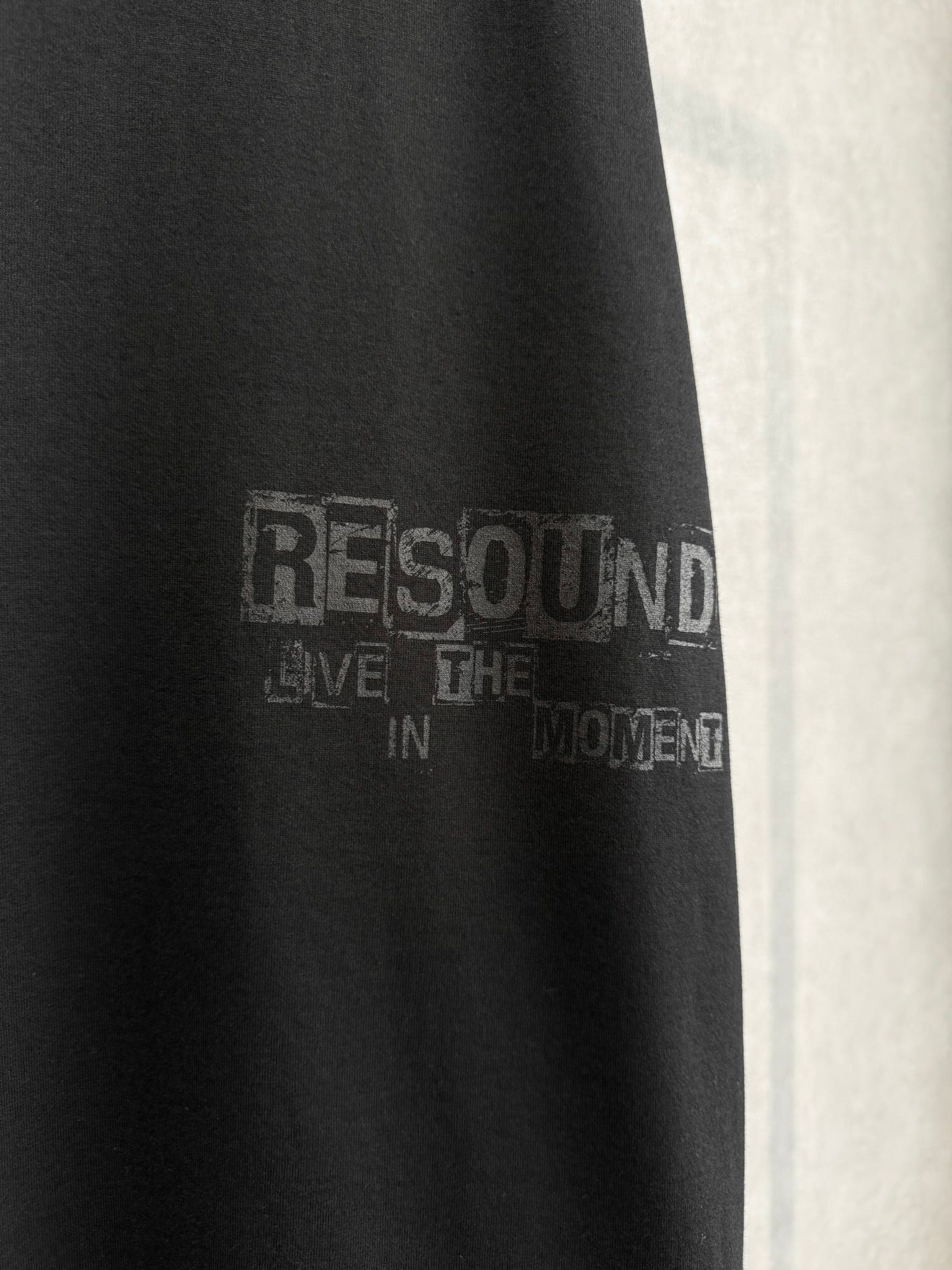 UK OVER LONGSLEEVE TEE / RC41-T-002 / オーバーサイズ長袖ロゴプリントTシャツ / ブラック