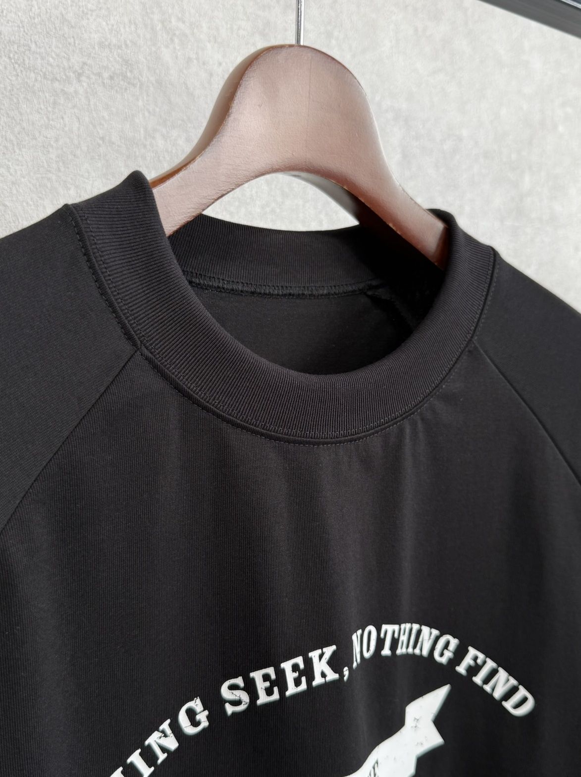 COLLEGE RAGLAN OVER TEE / RC39-T-002 / カレッジロゴラグランビッグTシャツ / ブラック