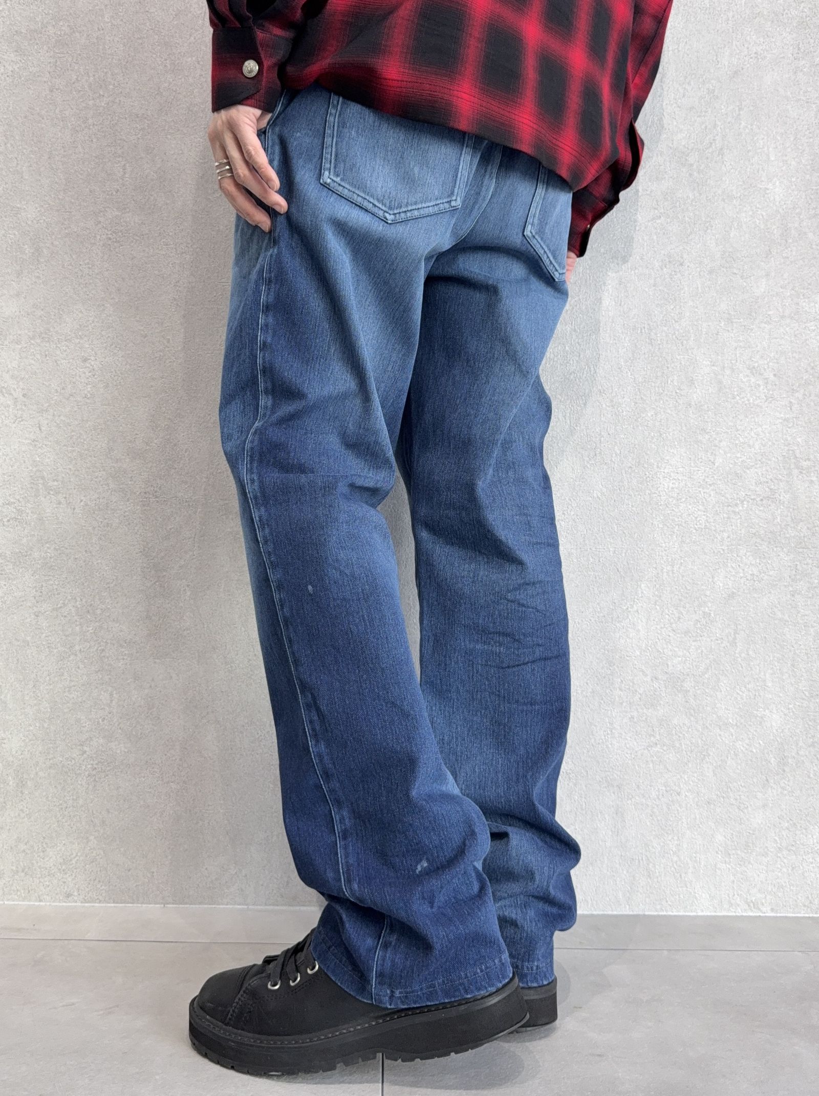 DENIM JERSEY WIDE PT / RC39-ST-016WTD / ライトオンスデニムジャージ ワイドパンツ / ダークインディゴ