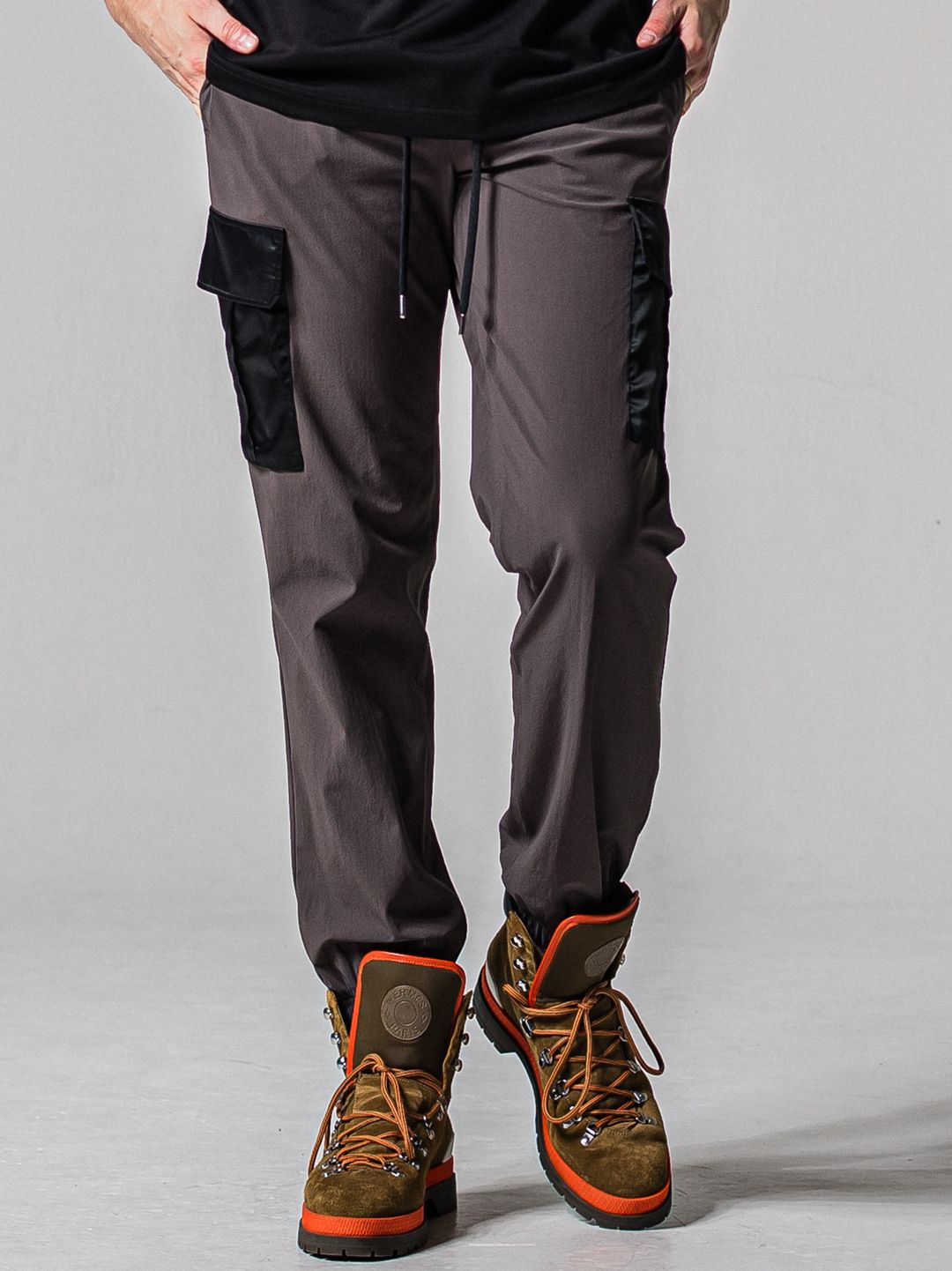 NY PT CARGO PANTS / RC39-ST-035 / ナイロン裾ゴムイージーカーゴパンツ / チャコール (2月中旬入荷予定)