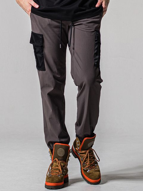 NY PT CARGO PANTS / RC39-ST-035 / ナイロン裾ゴムイージーカーゴパンツ / チャコール (2月中旬入荷予定)