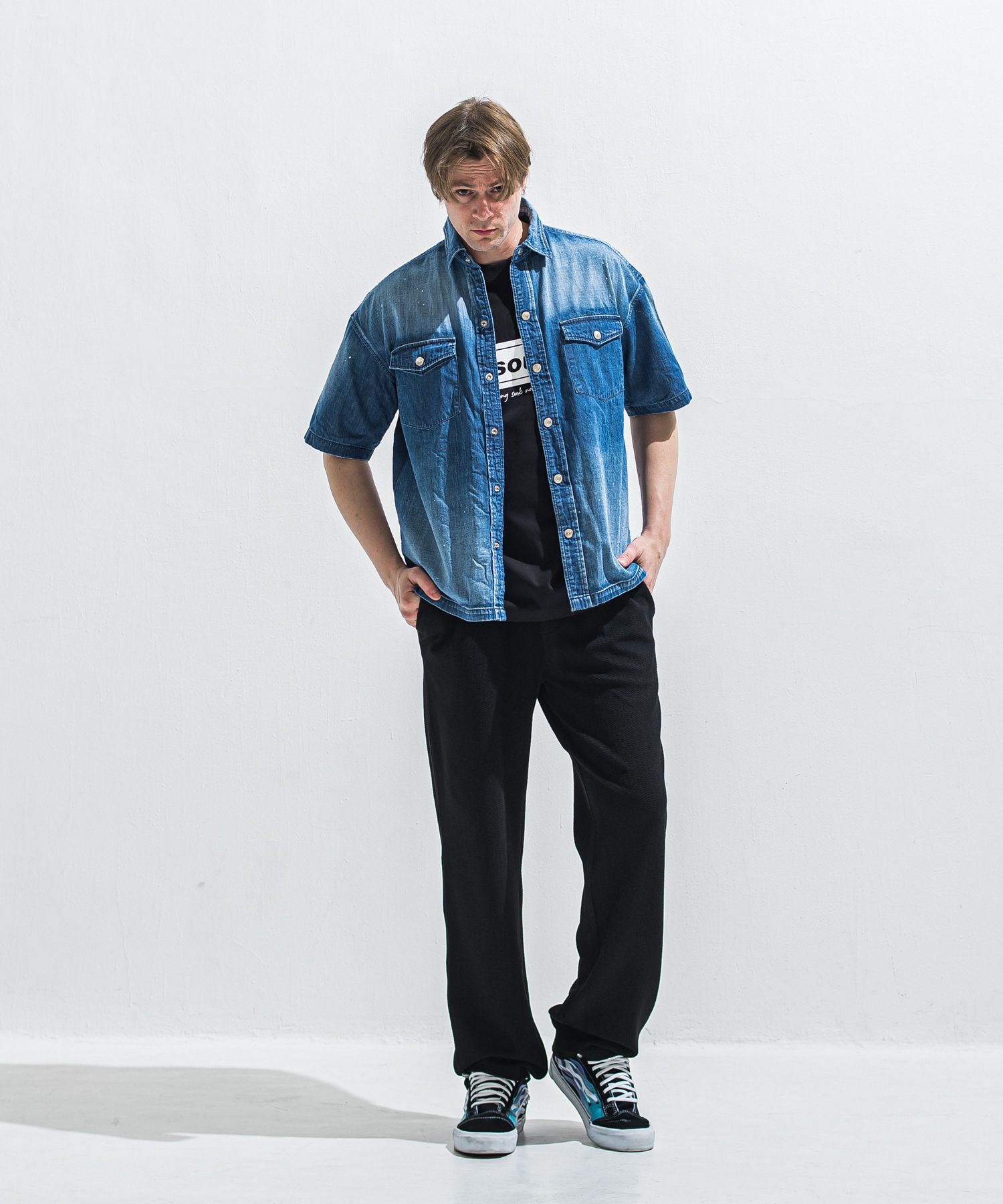 BOX OVER TEE / RC40-T-007 / ボックスロゴビッグTシャツ / ブラック (5月中旬入荷予定)