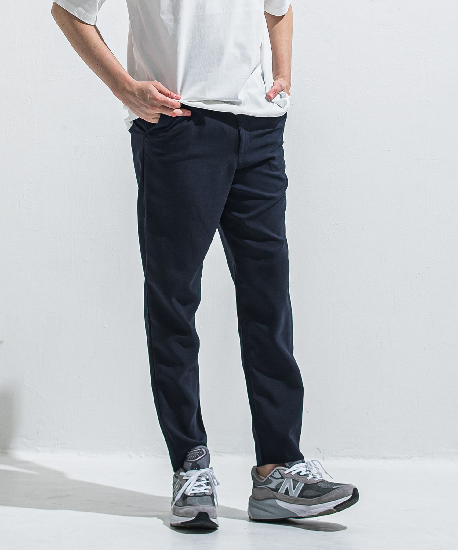 PAT WIDE EASY PANTS / RC40-ST-036BN / ワイドテーパードパンツ / ツイルネイビー (4月中旬入荷予定)