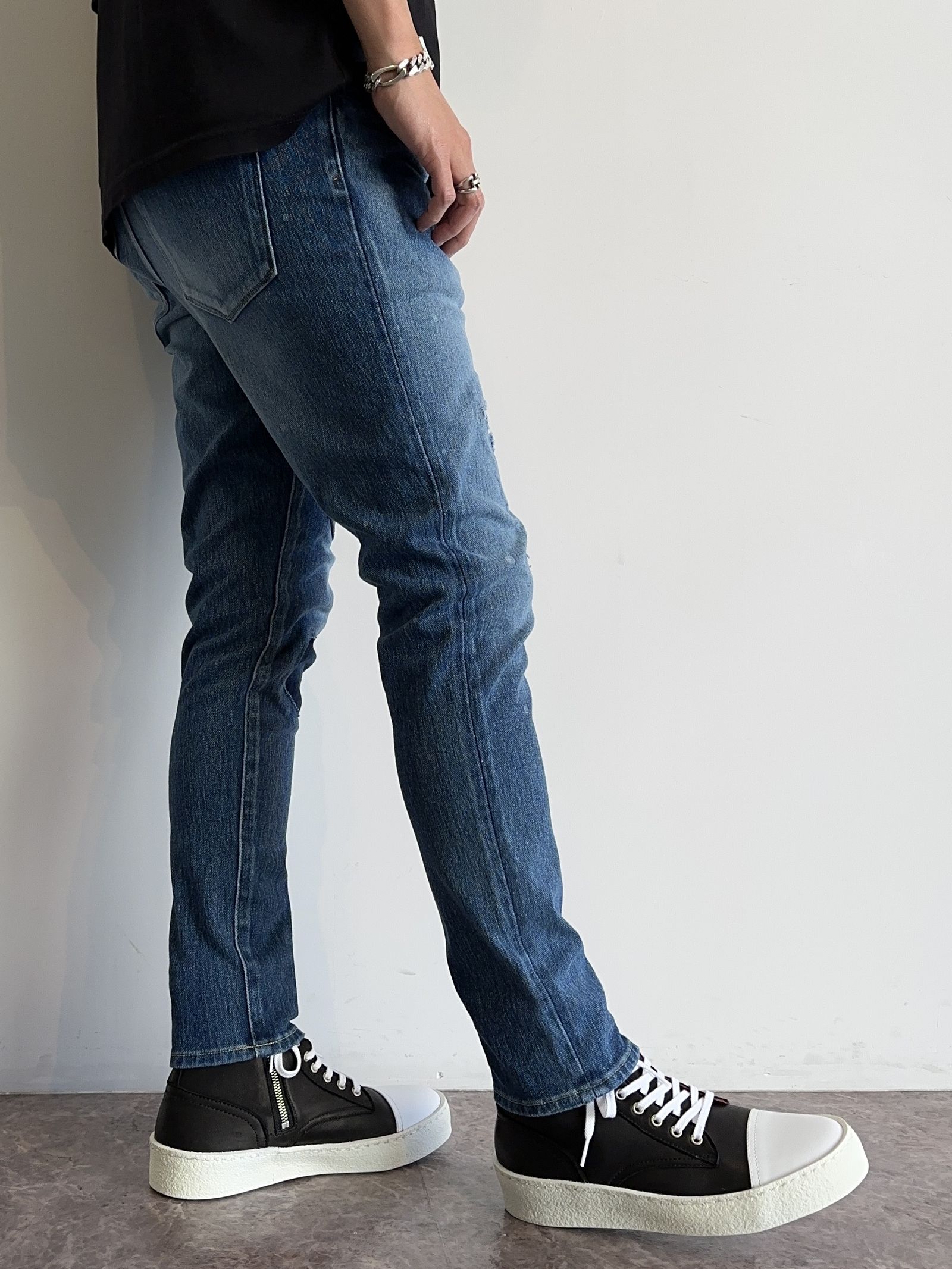 MICK DENIM JERSEY / RC29-ST-020 / デニムジャージテーパードパンツ / インディゴユーズド