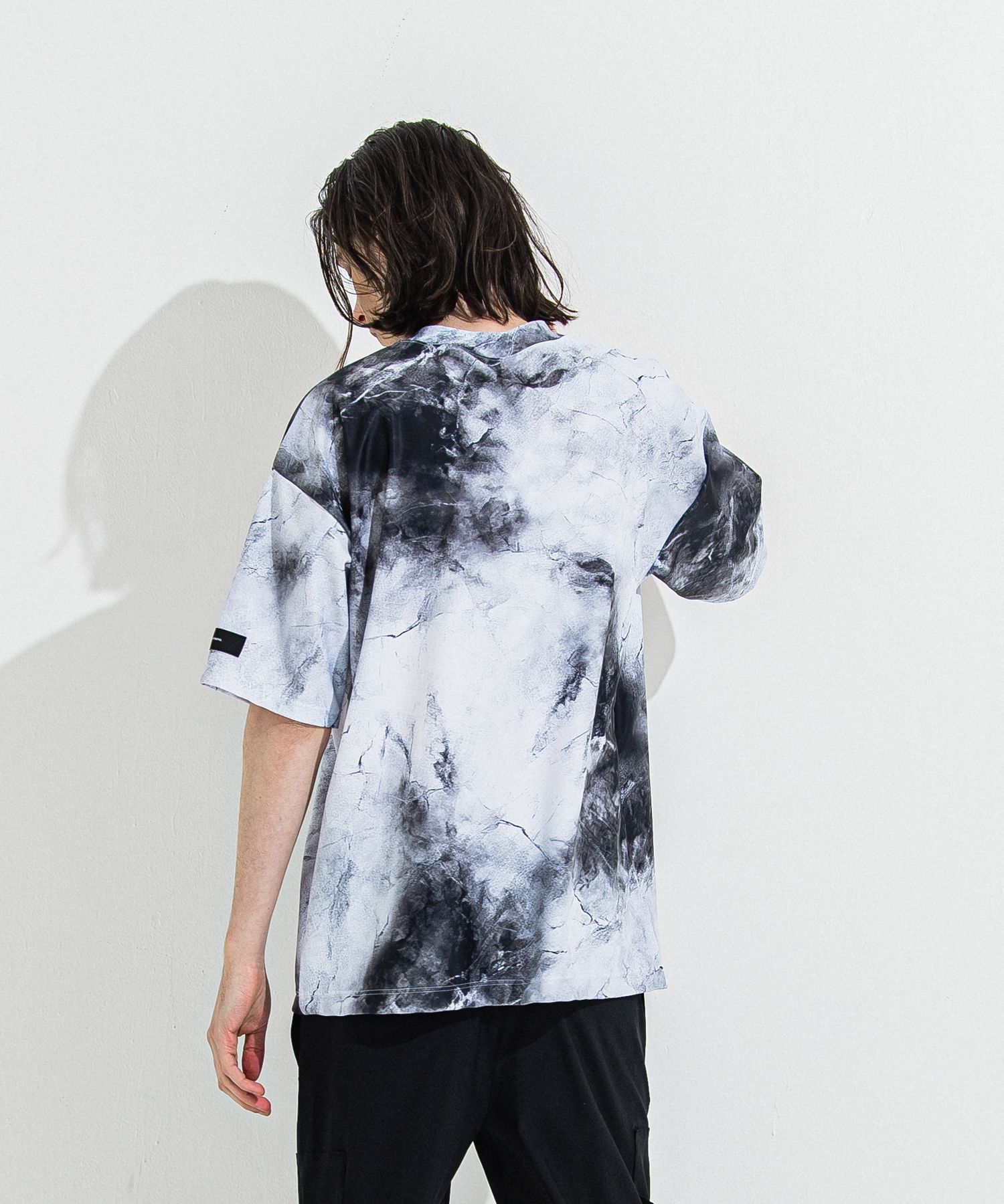 MARBLE RUSH OVER T / RC36-T-012 / マーブル柄ラッシュガードビッグTシャツ / ホワイト