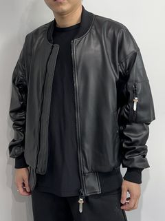 DAVID JACKET / RC33-JK-003 / MA-1 / エコレザーブラック
