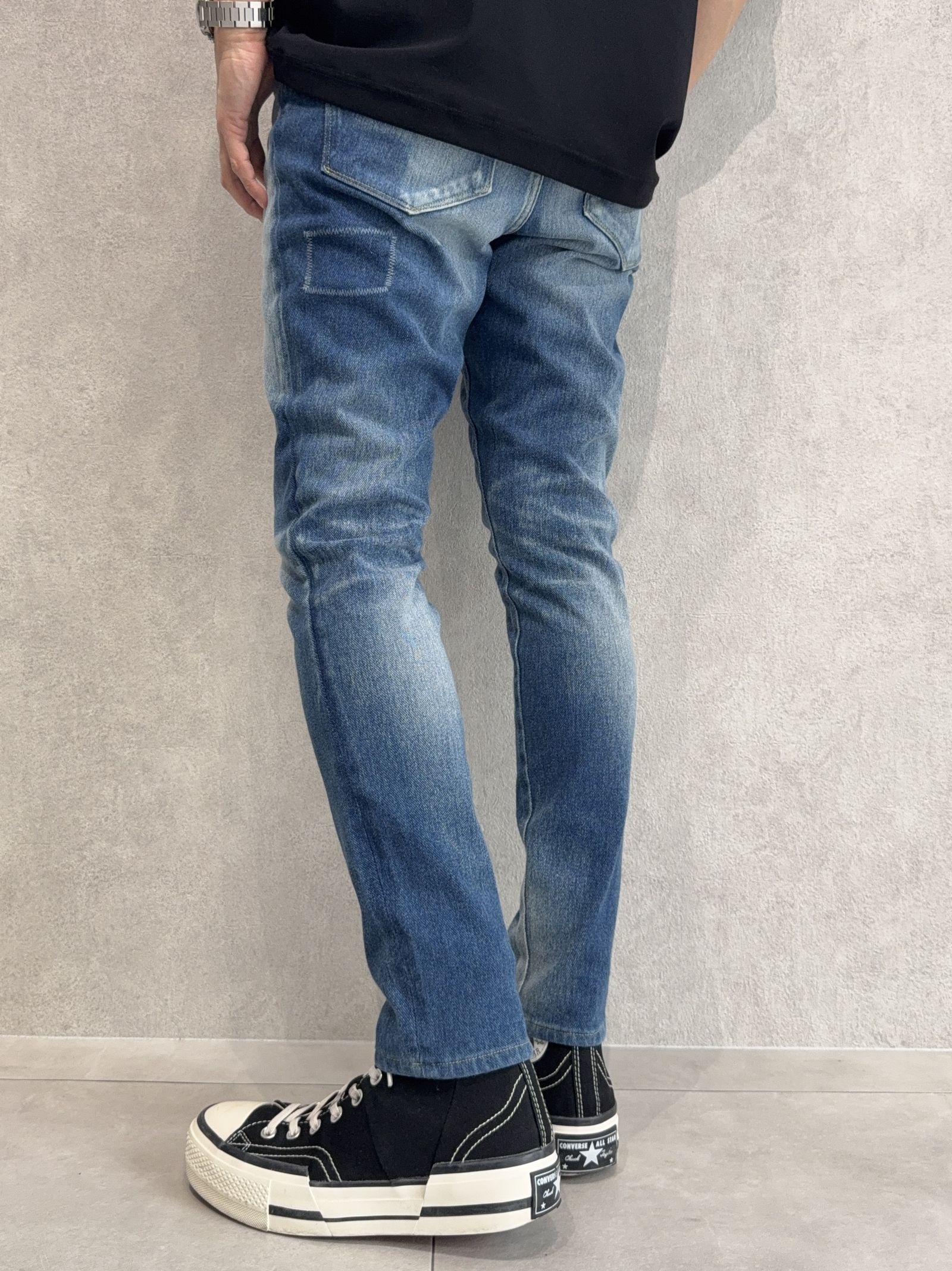 MICK DENIM JERSEY / RC35-ST-020 / デニムジャージテーパードパンツ / インディゴリメイク