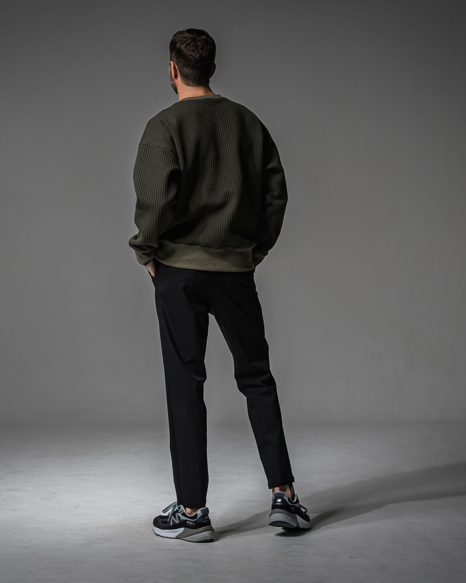 PAT WIDE EASY PANTS / RC37-ST-036BN / ワイドテーパードパンツ / オックス ブラック