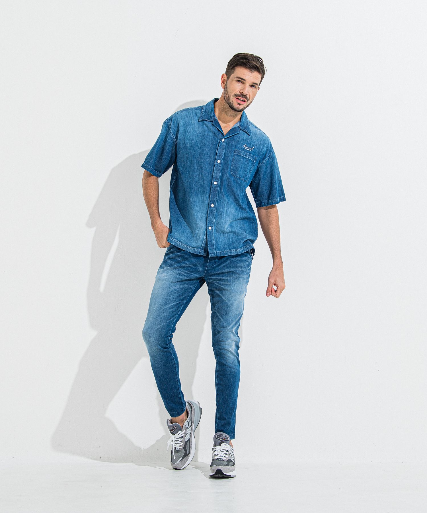 DENIM JERSEY CHRIS EASY TUCK PT / RC36-ST-016TD / ライトオンスデニムジャージイージータックパンツ / ダークインディゴ
