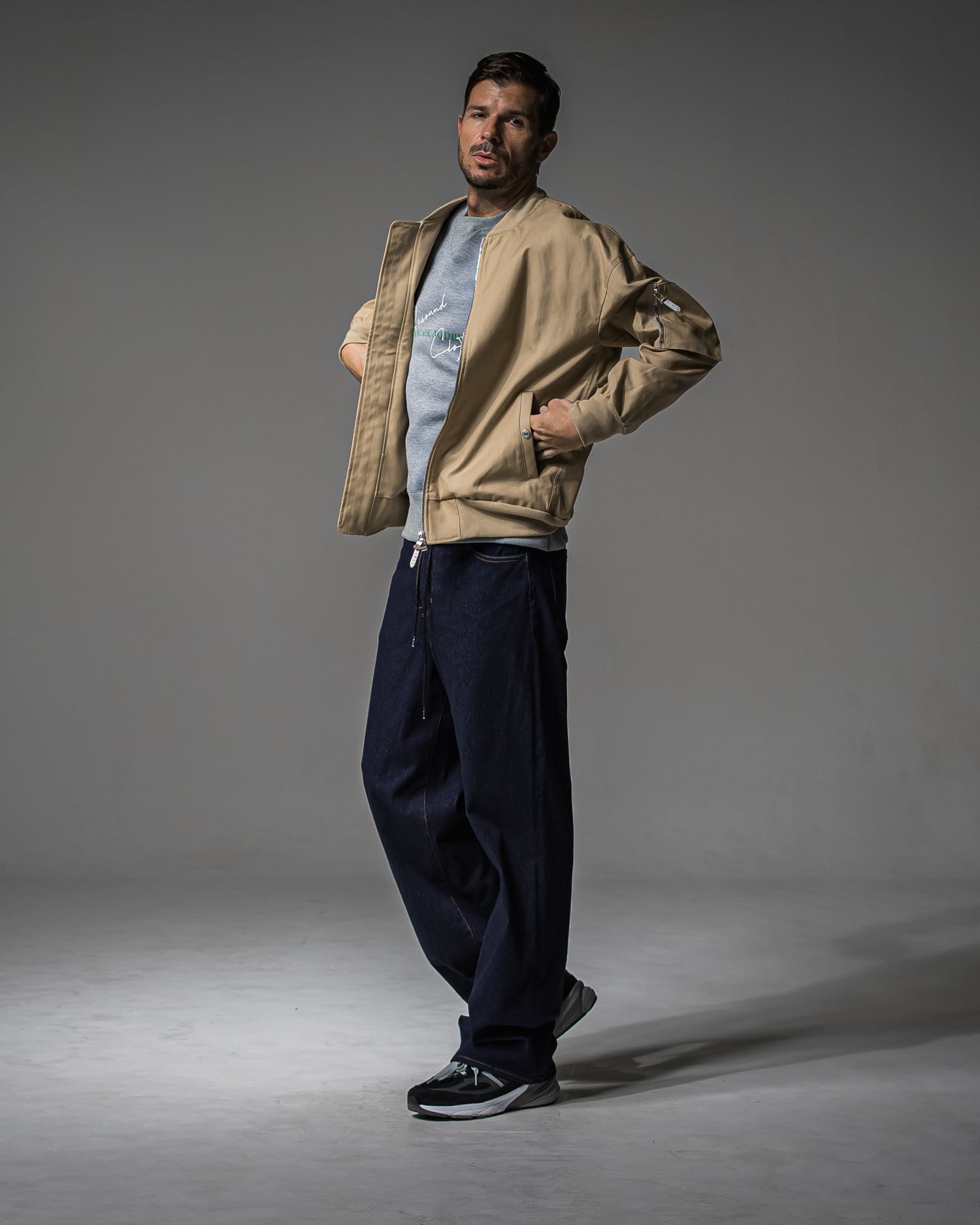 KING DENIM JERSEY / BASIC-ST-005 / デニムジャージ バギーワイドパンツ / インディゴワンウォッシュ