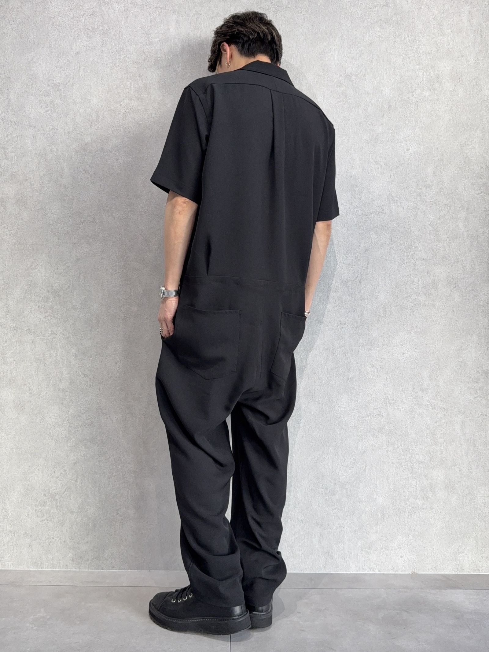 RAGE TWILL HALF ALL IN ONE / DP1-TN-001 / 半袖シャツオールインワン / ブラック