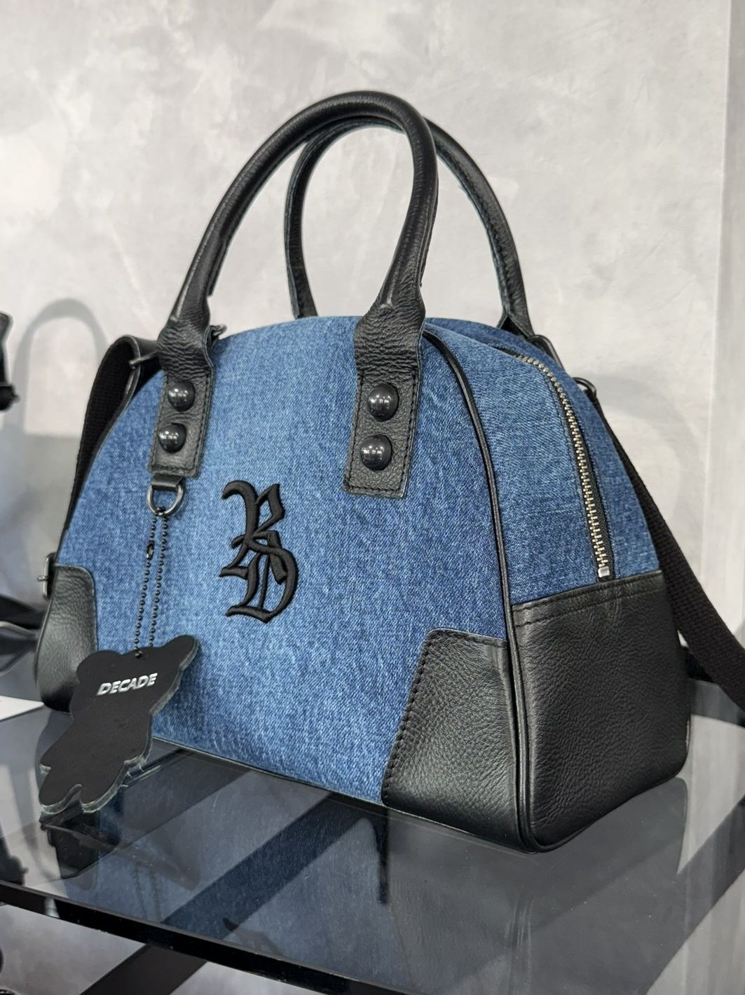 DENIM MINI BOSTON BAG / RC40-BAG-002RD / デニムミニボストンショルダーバッグ / デニム (5月中旬入荷予定)