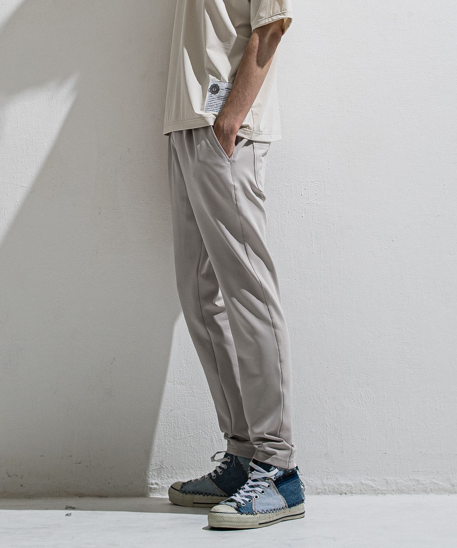 GAVIRIA DB EASY PANTS / DP1-ST-002 / ダンボールジャージイージーパンツ / グレージュ (3月中旬入荷予定)