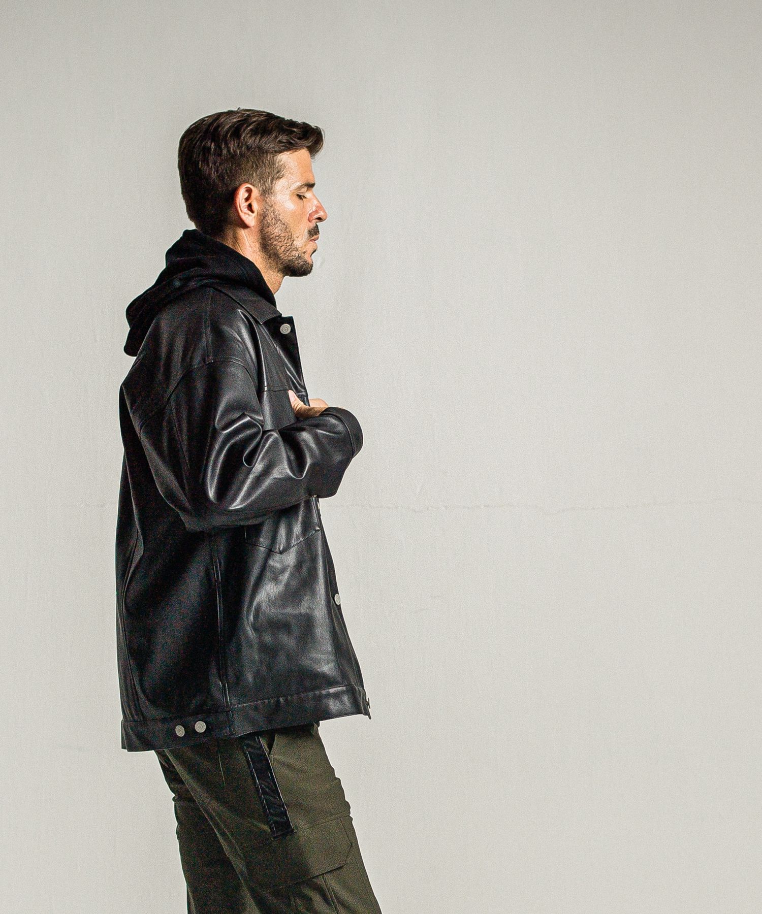 LEATHER OVER 2ND G / RC34-JK-002 / エコレザーGジャン / ブラック