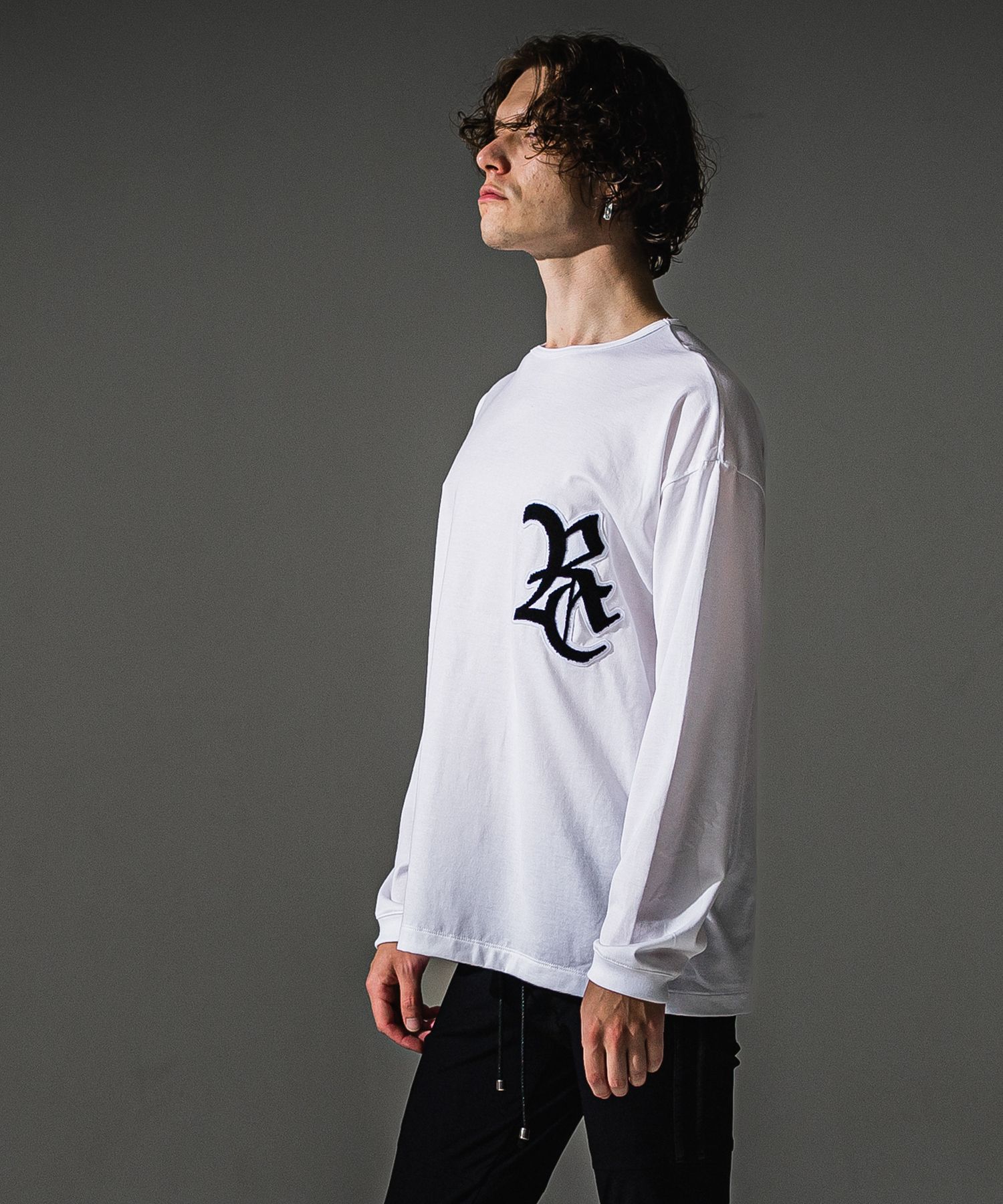 RC OVER LONGSLEEVE TEE / RC41-T-001 / オーバーサイズ長袖RCロゴワッペンTシャツ / ホワイト (7月中旬入荷予定)