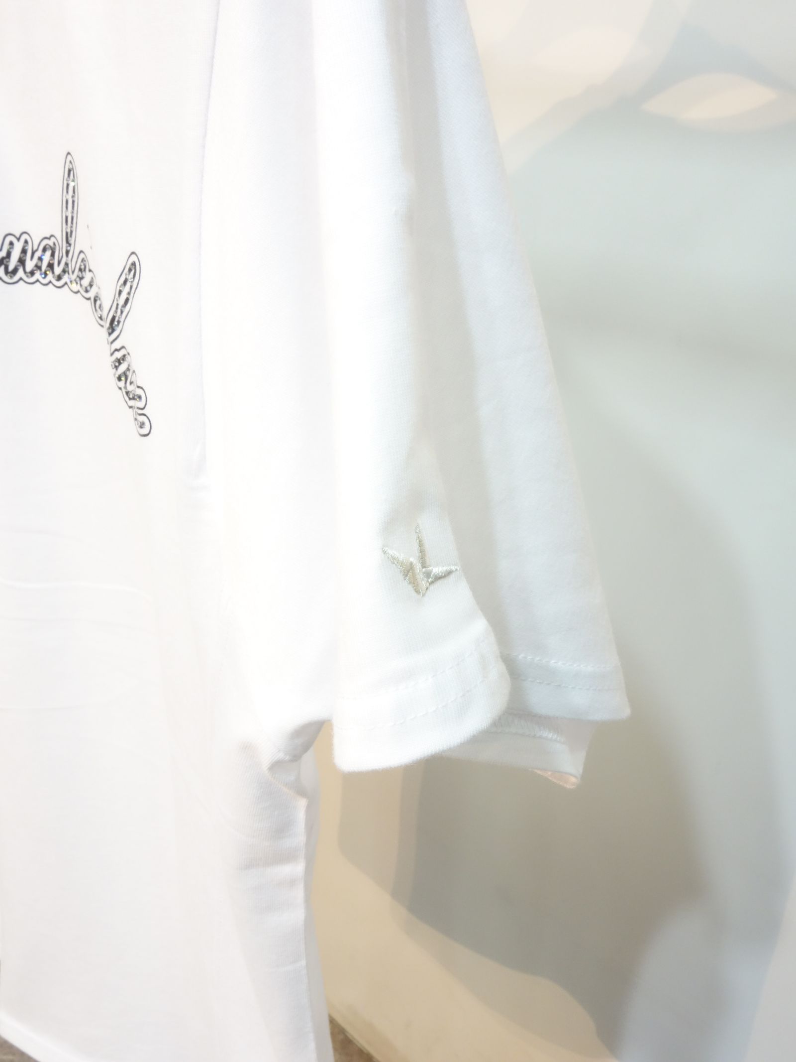 ラインストーンロゴ半袖Tシャツ / ust-22018