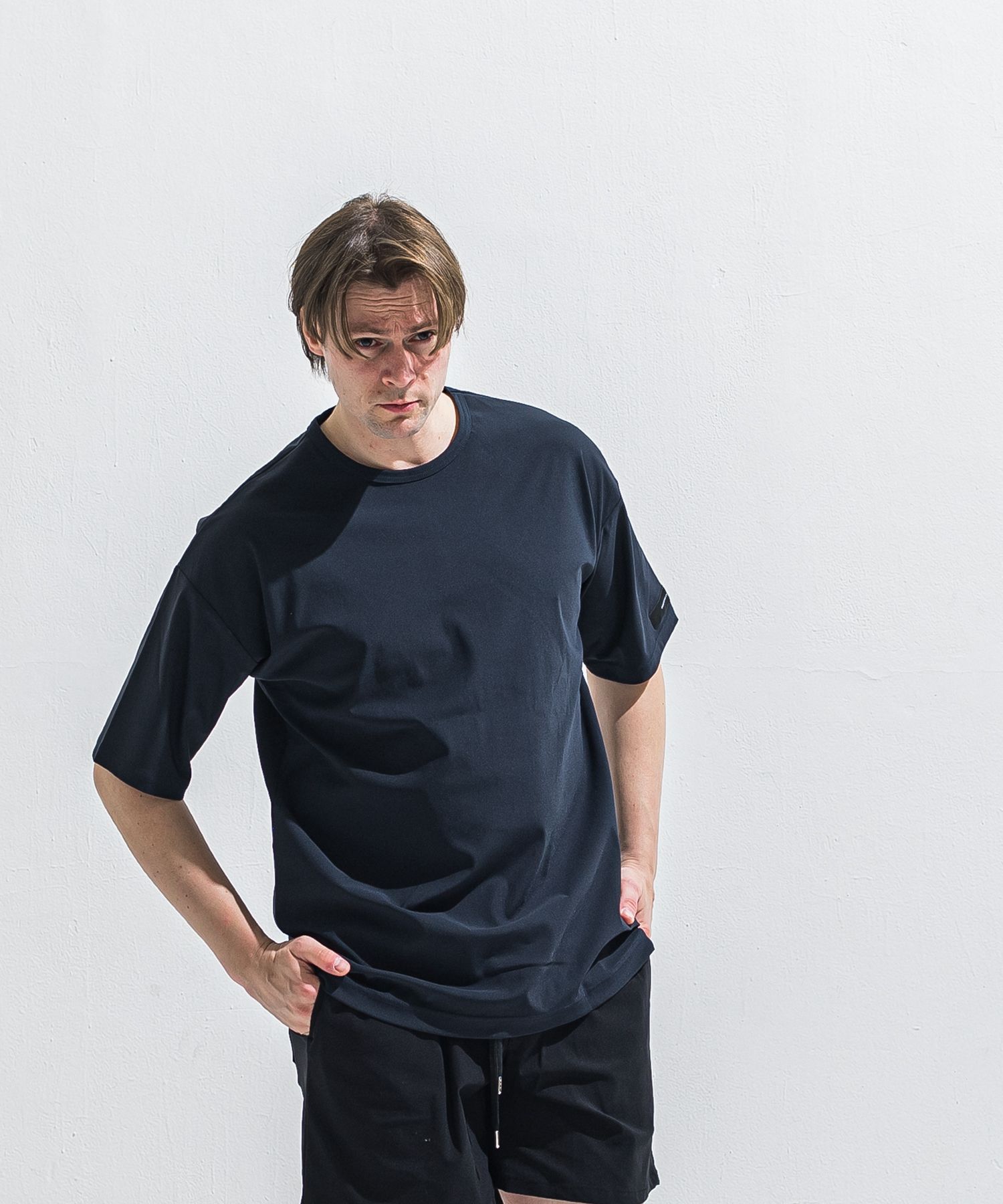 NYLON OVER T / RC40-T-003 / ナイロンビッグTシャツ / ネイビー (5月中旬入荷予定)