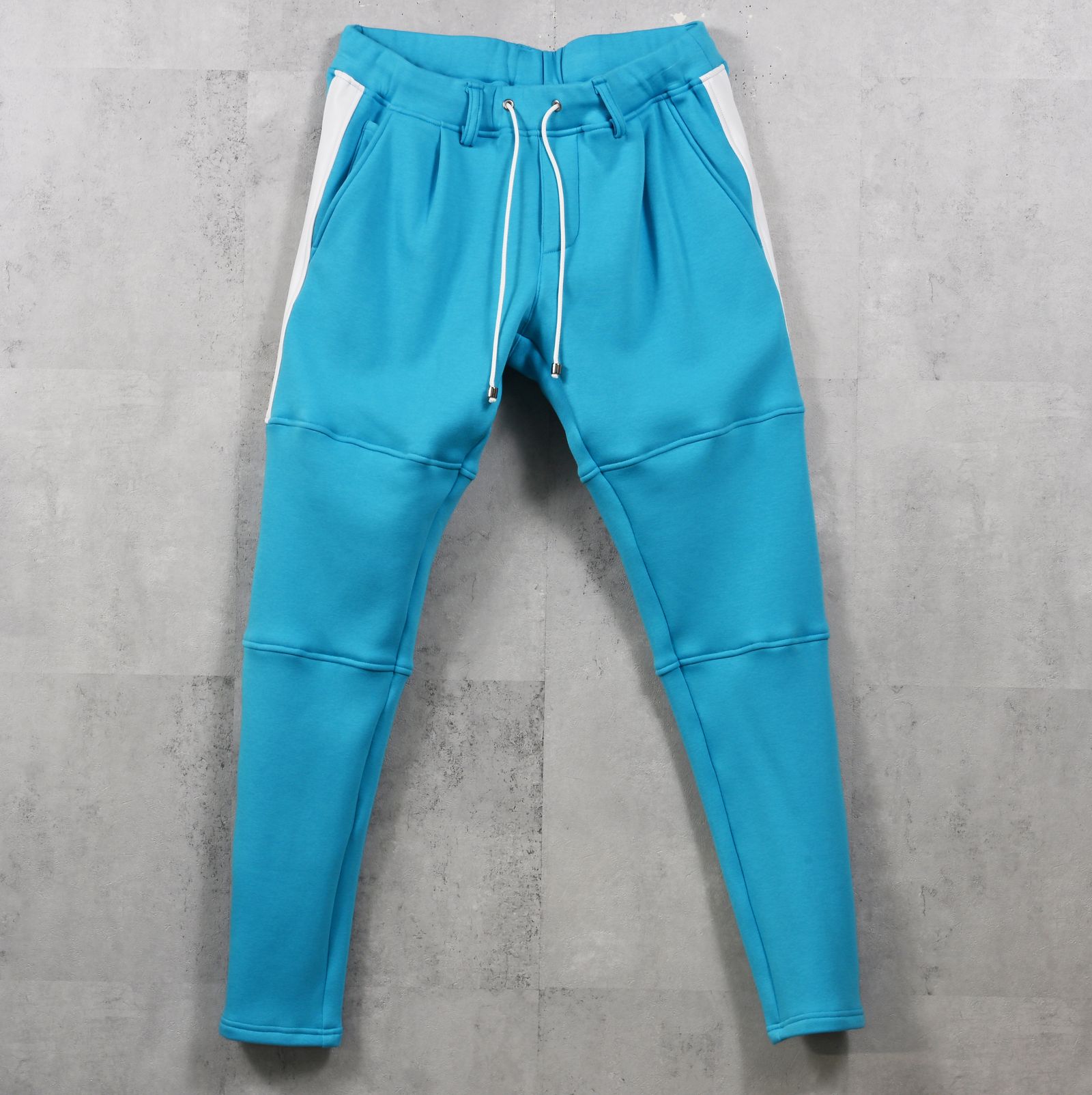 VELOURS FLEECE JT PT / RC42-ST-045 / 裏起毛切り替えラインタックパンツ / ブルー (11月中旬入荷予定)