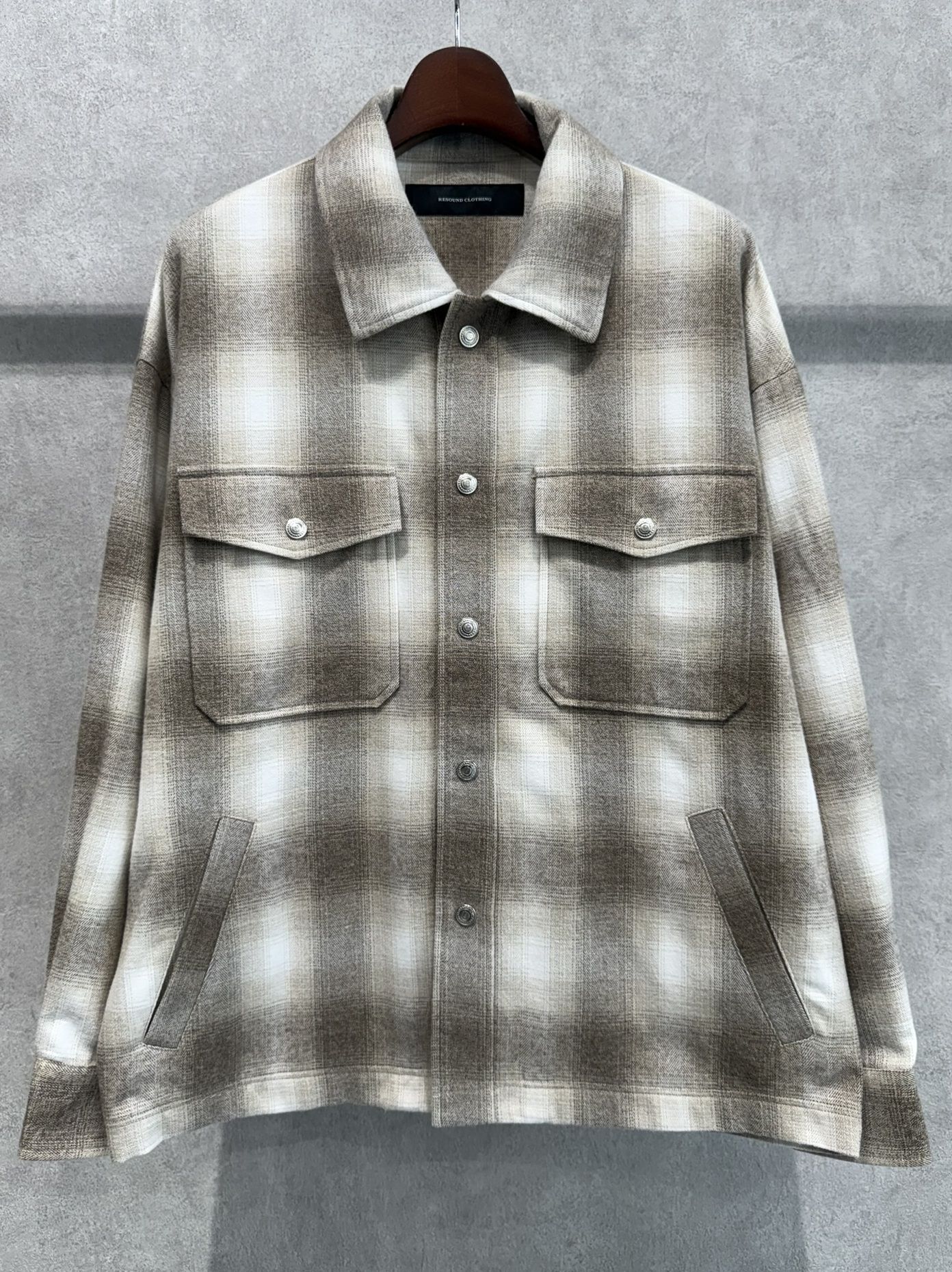 FLANNEL CHECK JK / RC38-JK-007 / フランネルチェックCPOジャケット / ブラウン