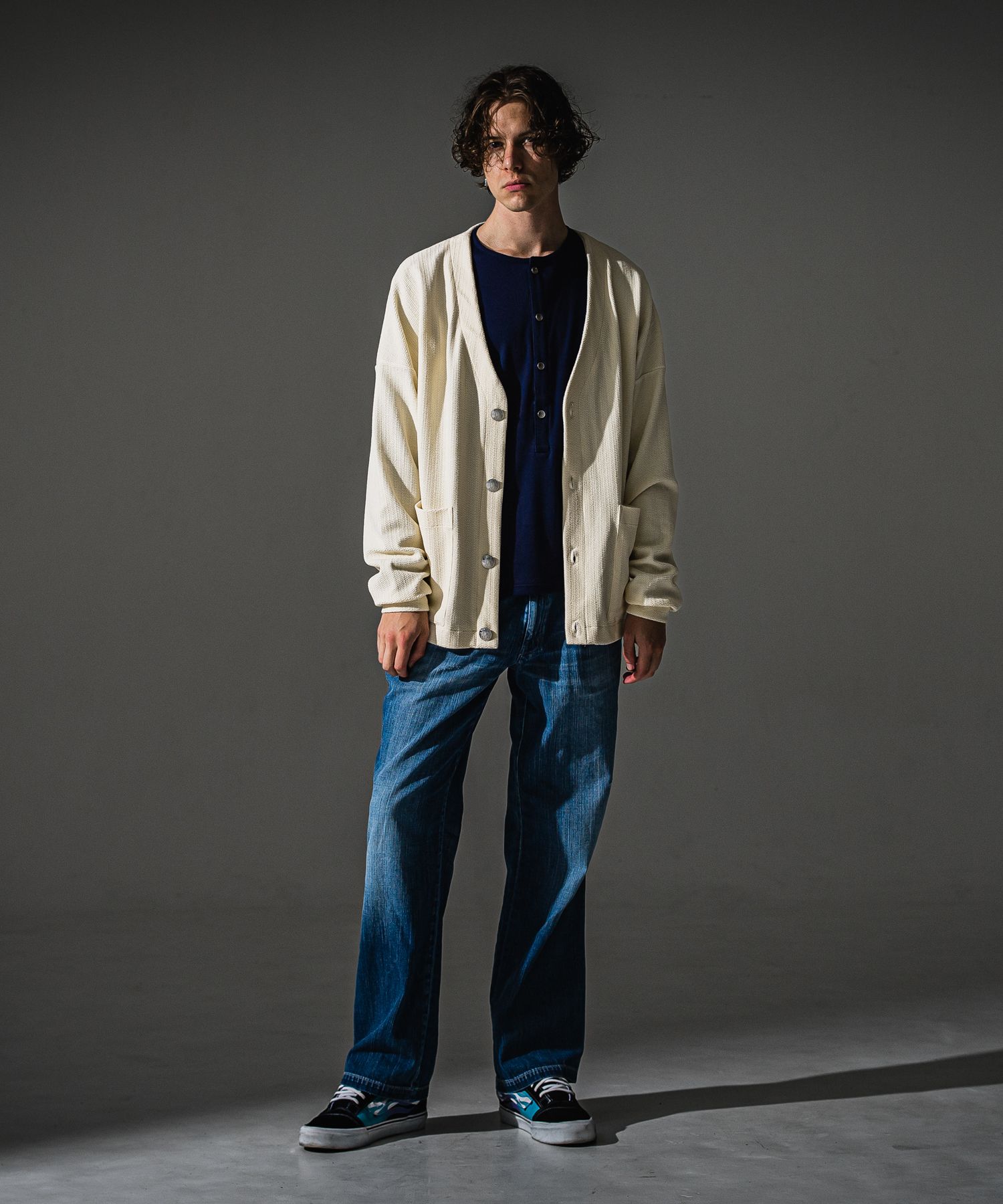 BLISTER KNIT C/D / RC41-C-004 / ブリスターニットカーディガン / オフホワイト (8月下旬入荷予定)