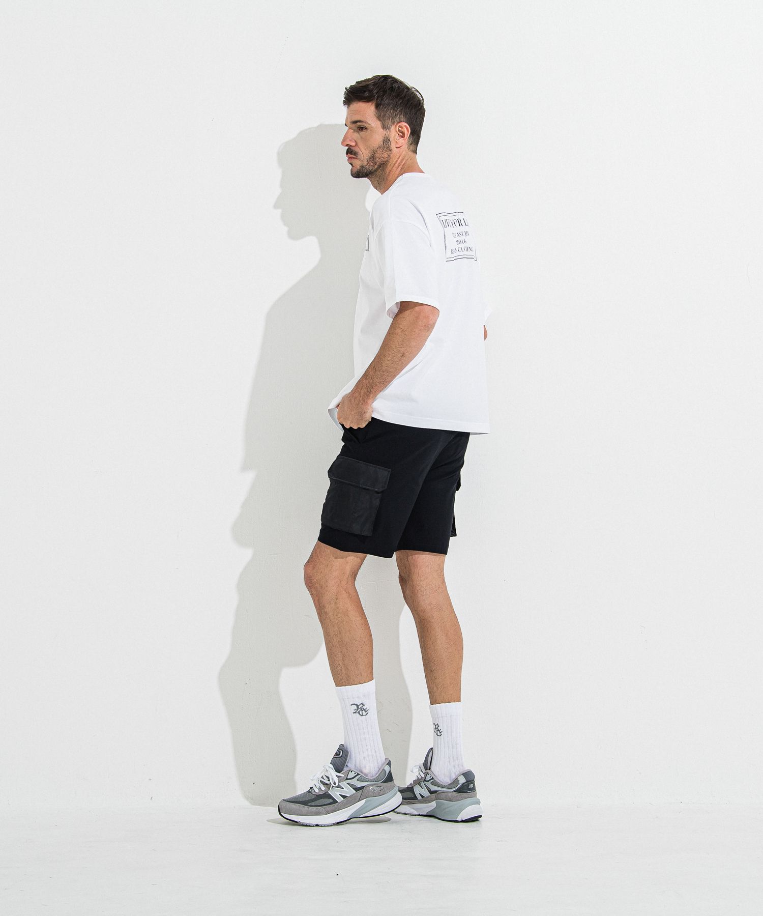CREW OVER TEE / RC36-T-007 / バックプリントビッグTシャツ / ホワイト