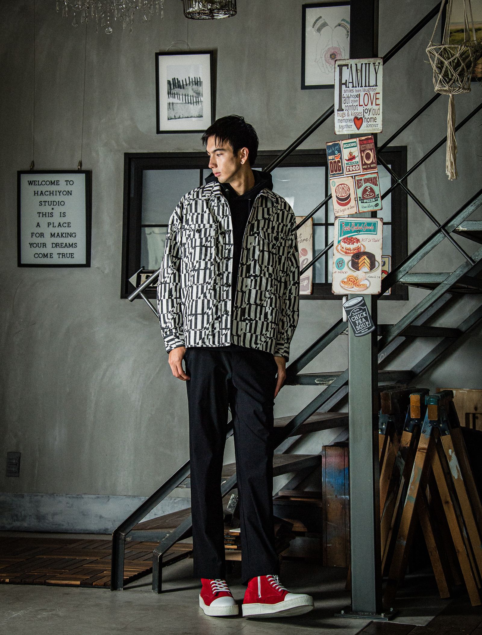 CHRIS EASY WIDE PANTS / RC31-ST-016W / ナイロンワイドパンツ / ブラック