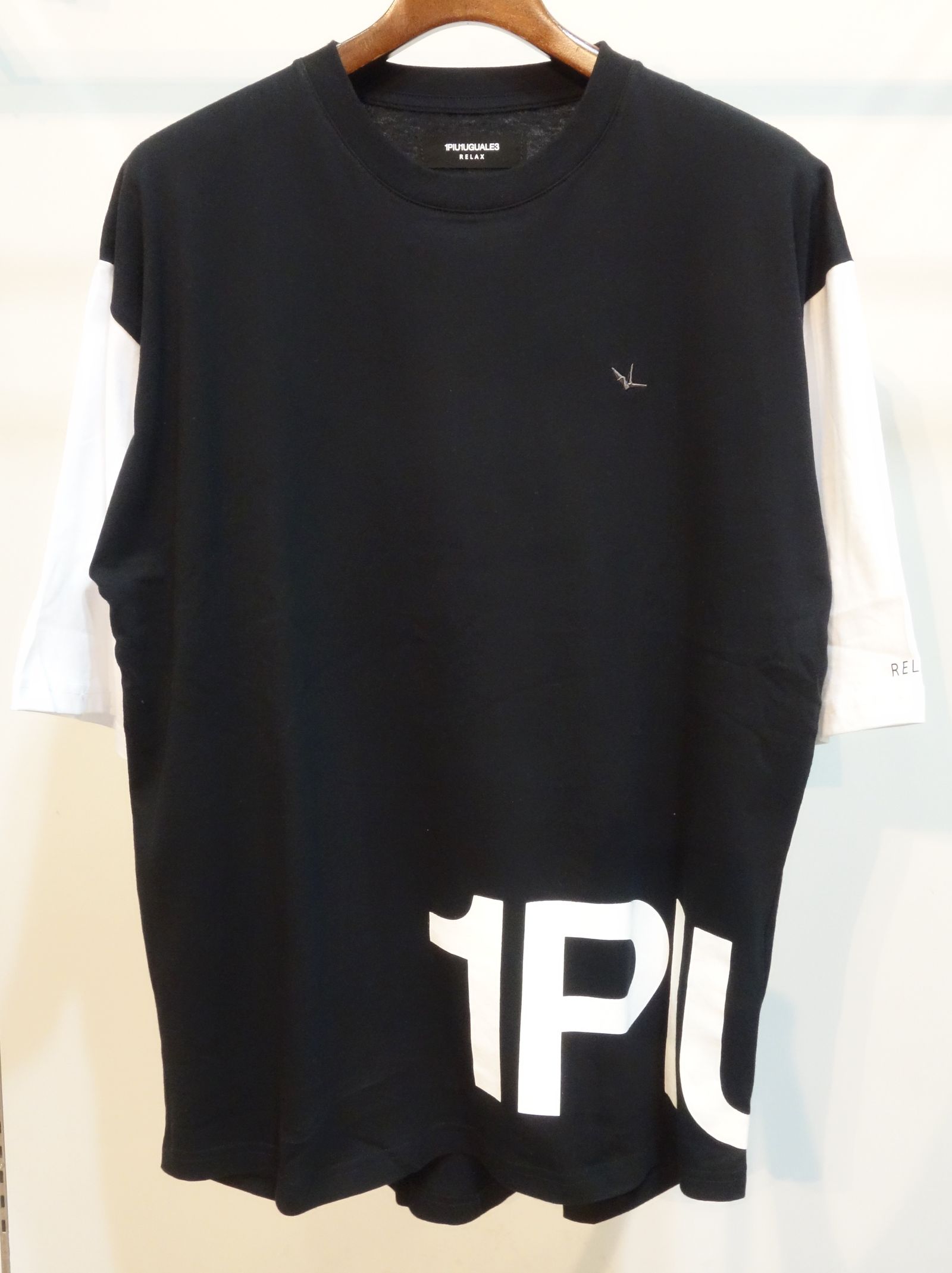 オーバーサイズバイカラー半袖Tシャツ / ust-22016