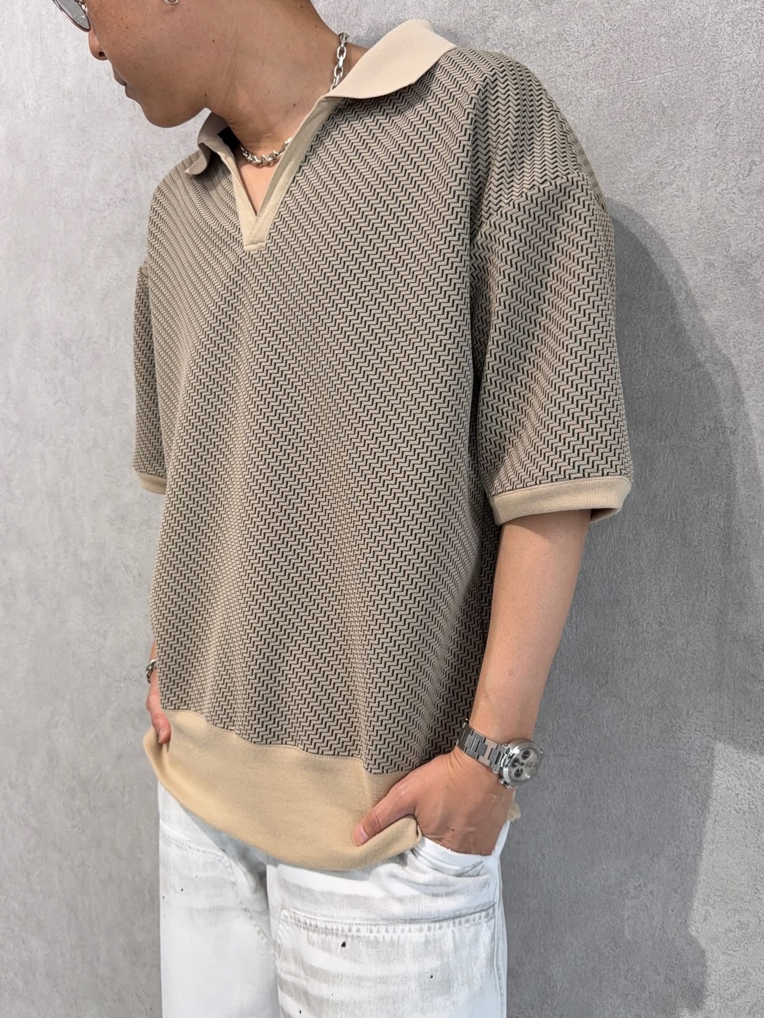 DELAYスキッパーポロ×RESOUNDダブルニーデニムコーデ