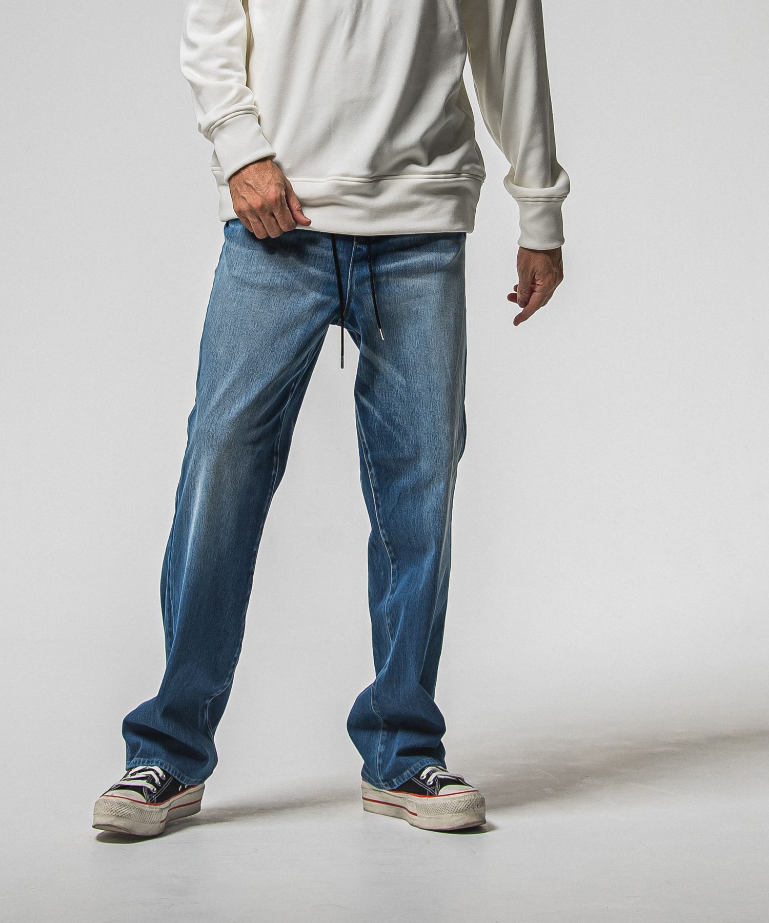 KING DENIM JERSEY / RC38-ST-005 / デニムジャージバギーワイドパンツ / インディゴユーズド (12月中旬入荷予定)
