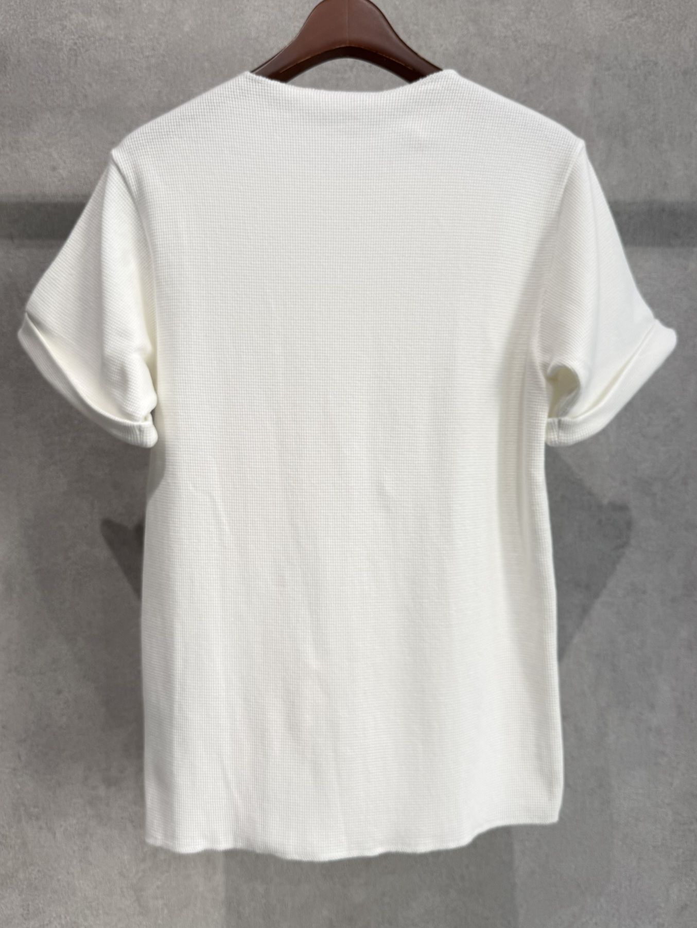 CUT OFF THERMAL TEE / RC39-T-003 / サーマルロールアップTシャツ / ホワイト