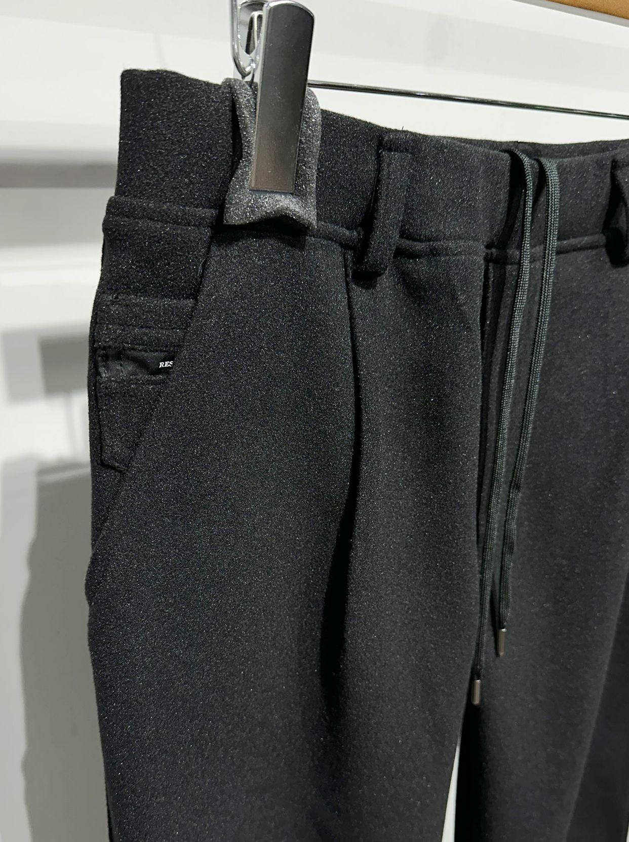 MELTON WIDE TUCK PANTS / RC34-ST-016WT / メルトンワイドタックパンツ / ブラック