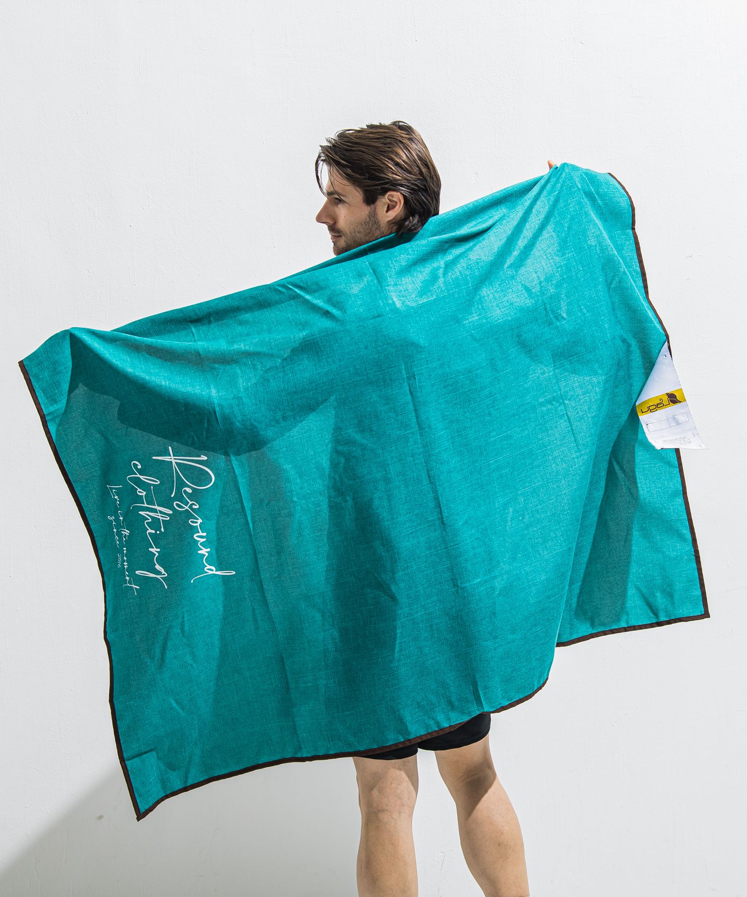 「Lagu×RESOUND」 BLANKET & ECOBAG / RL-BLBAG-1 / ブランケット&ショルダーエコバッグ / ターコイズ