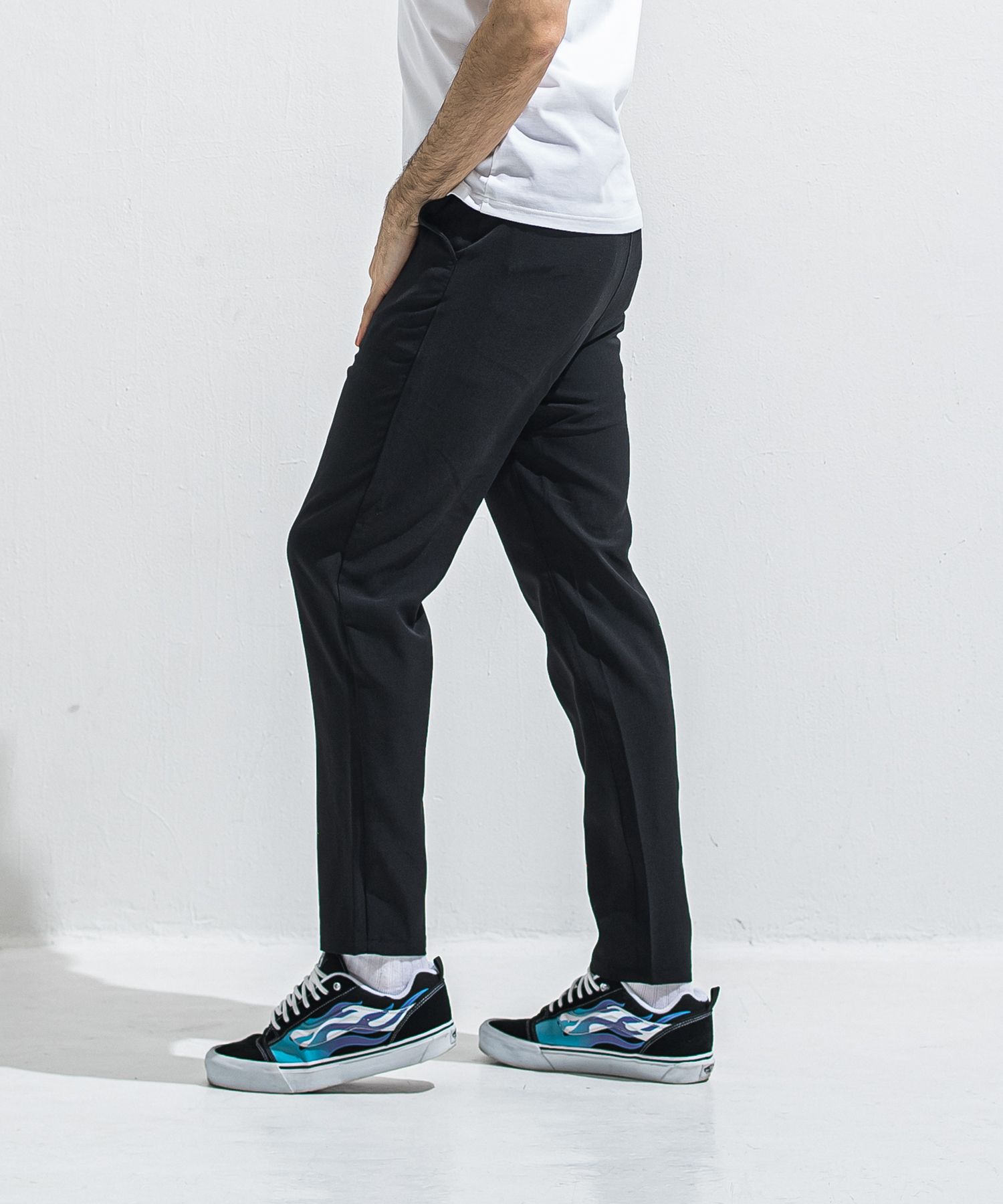 PAT WIDE EASY PANTS / RC40-ST-036BN / ワイドテーパードパンツ / ツイルブラック (4月中旬入荷予定)