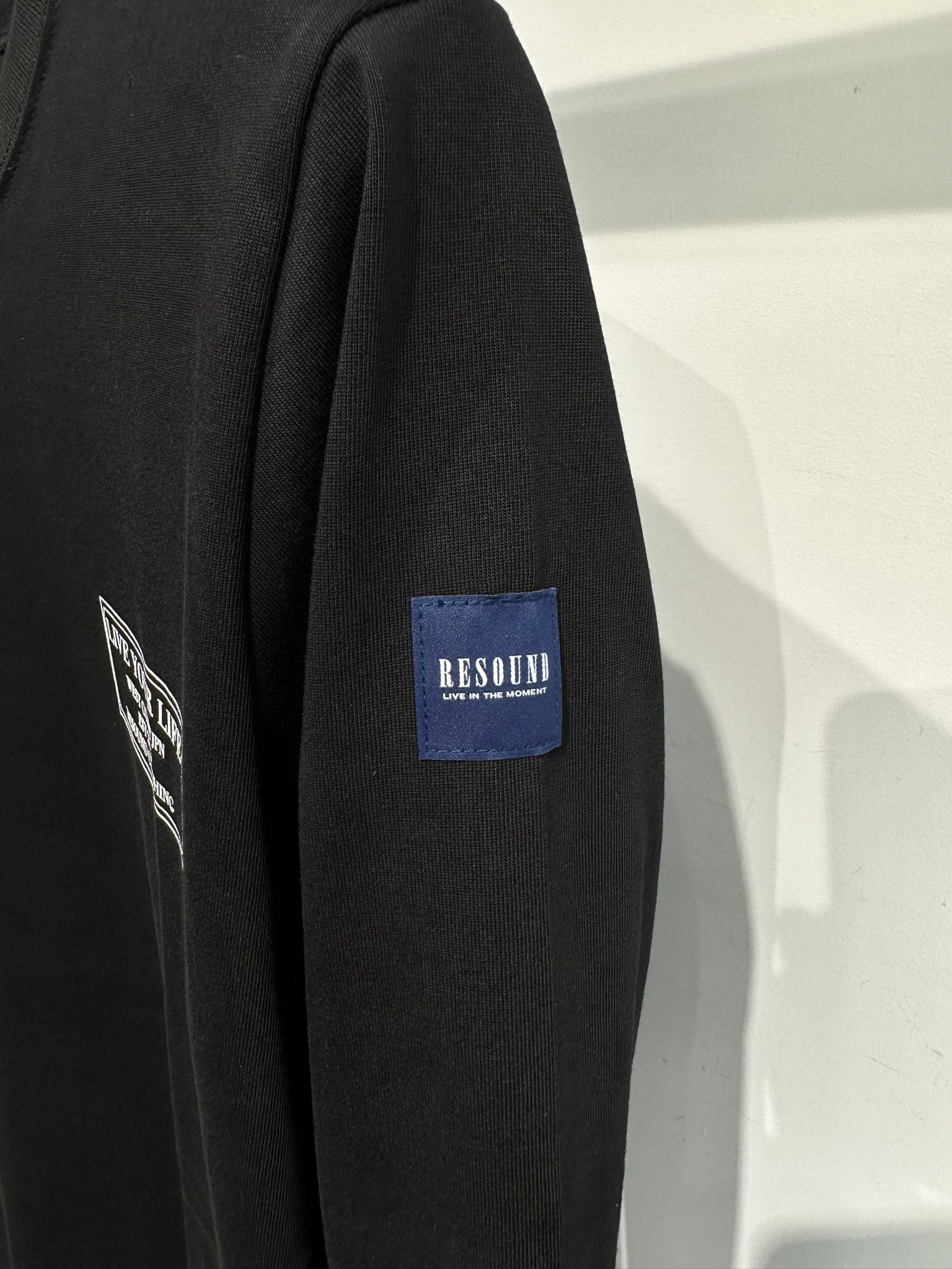 CREW LONG SLEEVE TEE / RC33-T-002 / バックプリント長袖Tシャツ / ブラック