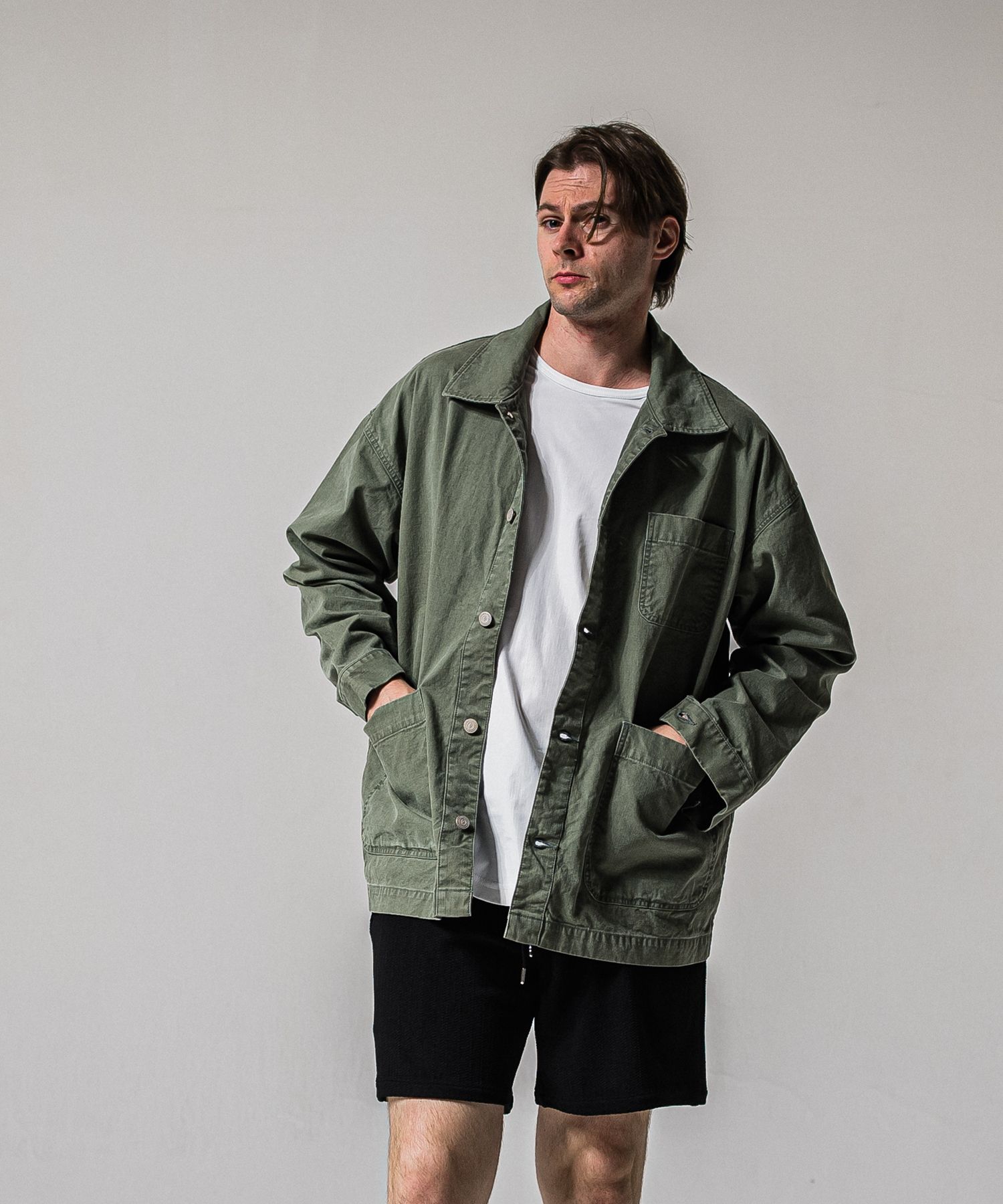 RC CAVER ALL / RC39-JK-004 / デニムカバーオール / ダックカーキ (3月中旬入荷予定)