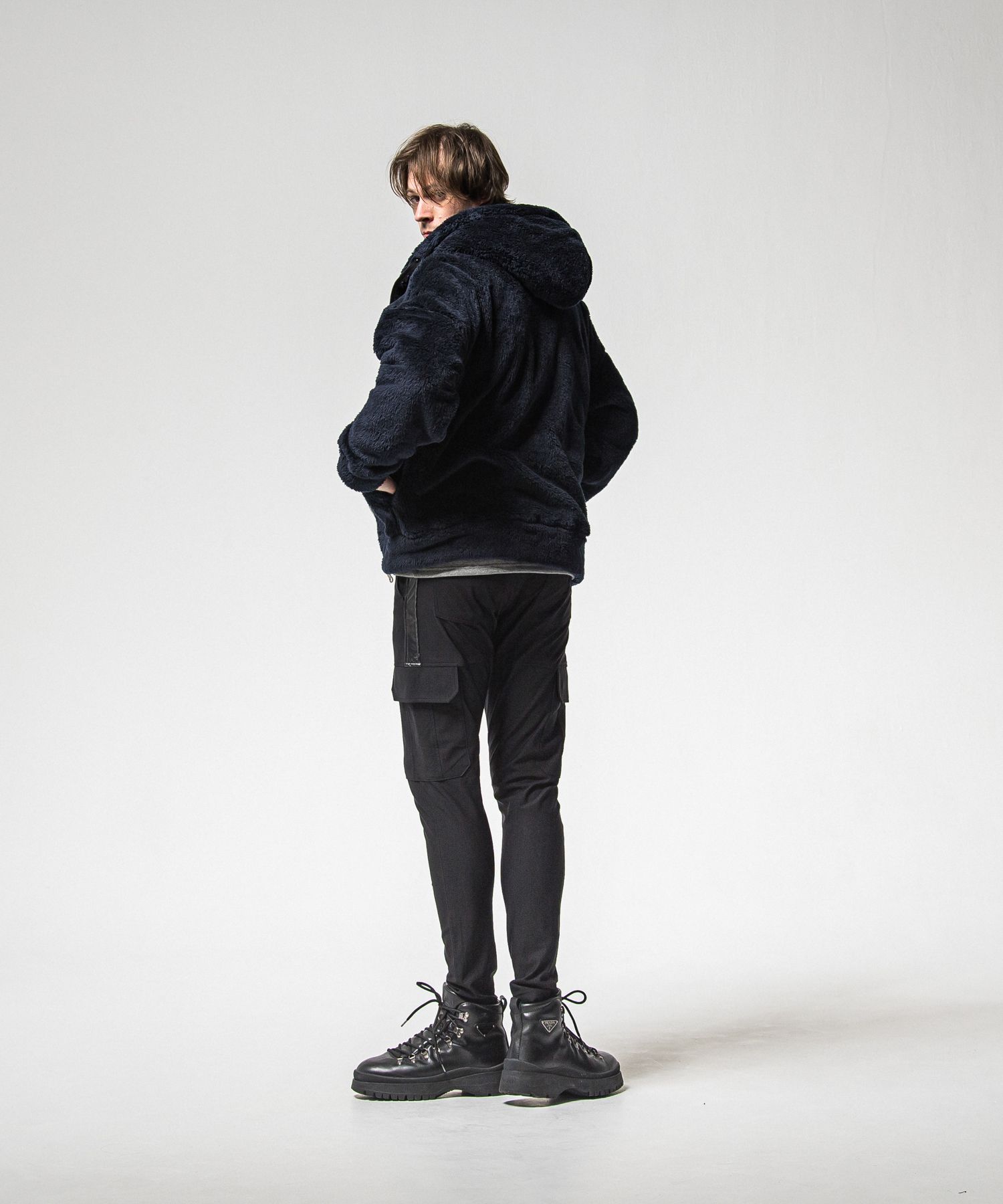 BOA ZIP LOOSE HOODIE / RC38-C-007 / ボアジップパーカー / ネイビー (11月中旬入荷予定)
